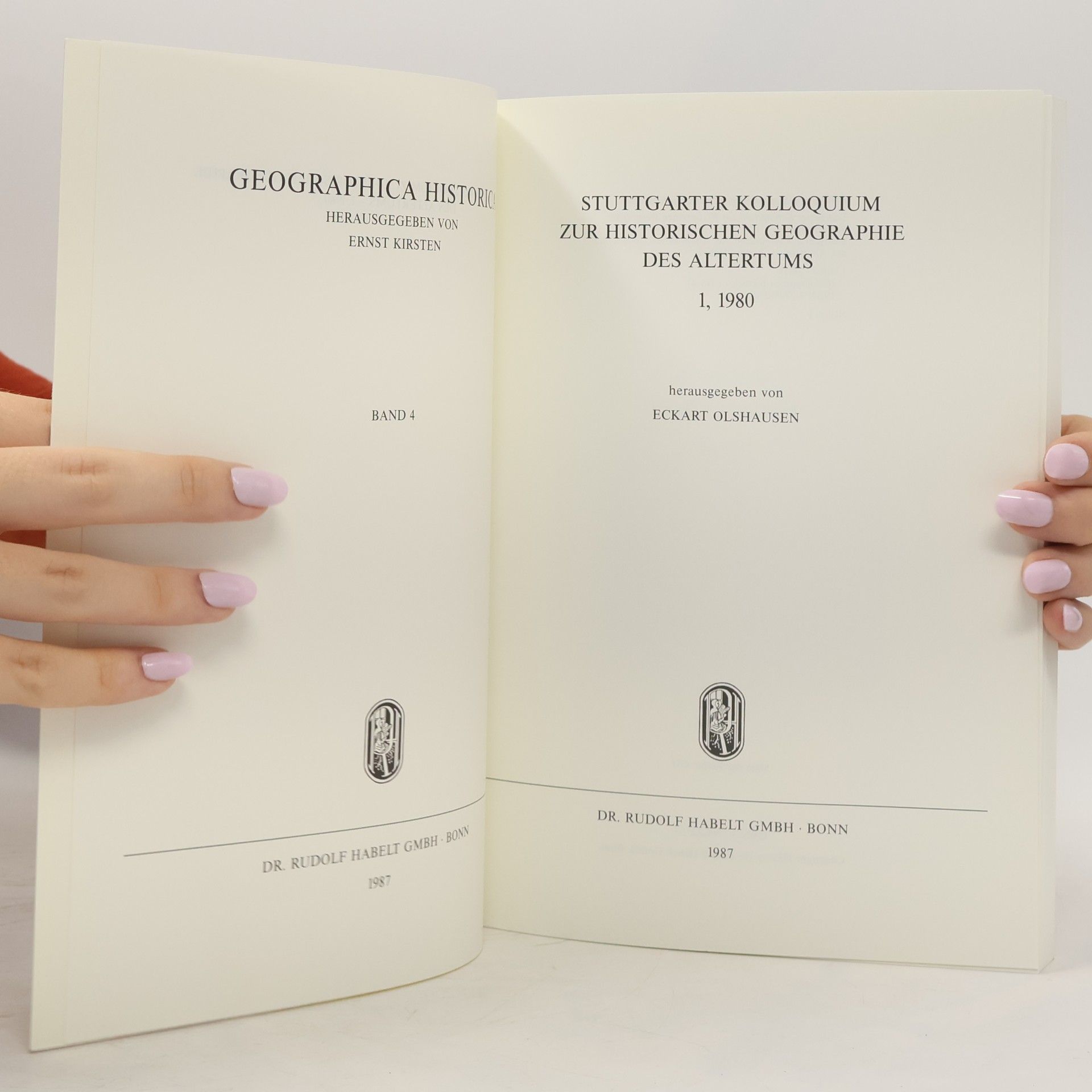 Eckart Olshausen Stuttgarter Kolloquium zur Historischen Geographie des Altertums