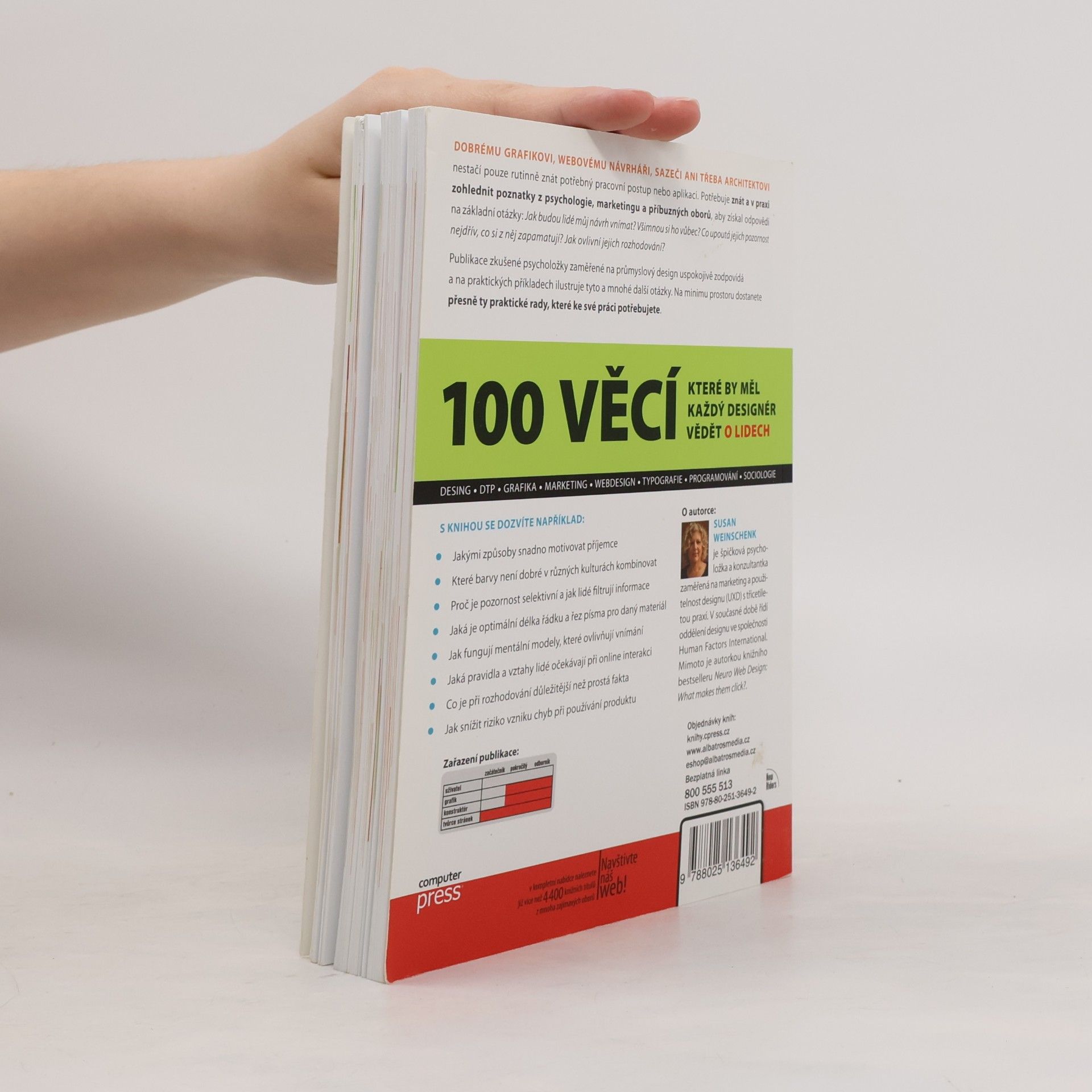 Susan Weinschenk 100 věcí, které by měl každý designér vědět o lidech