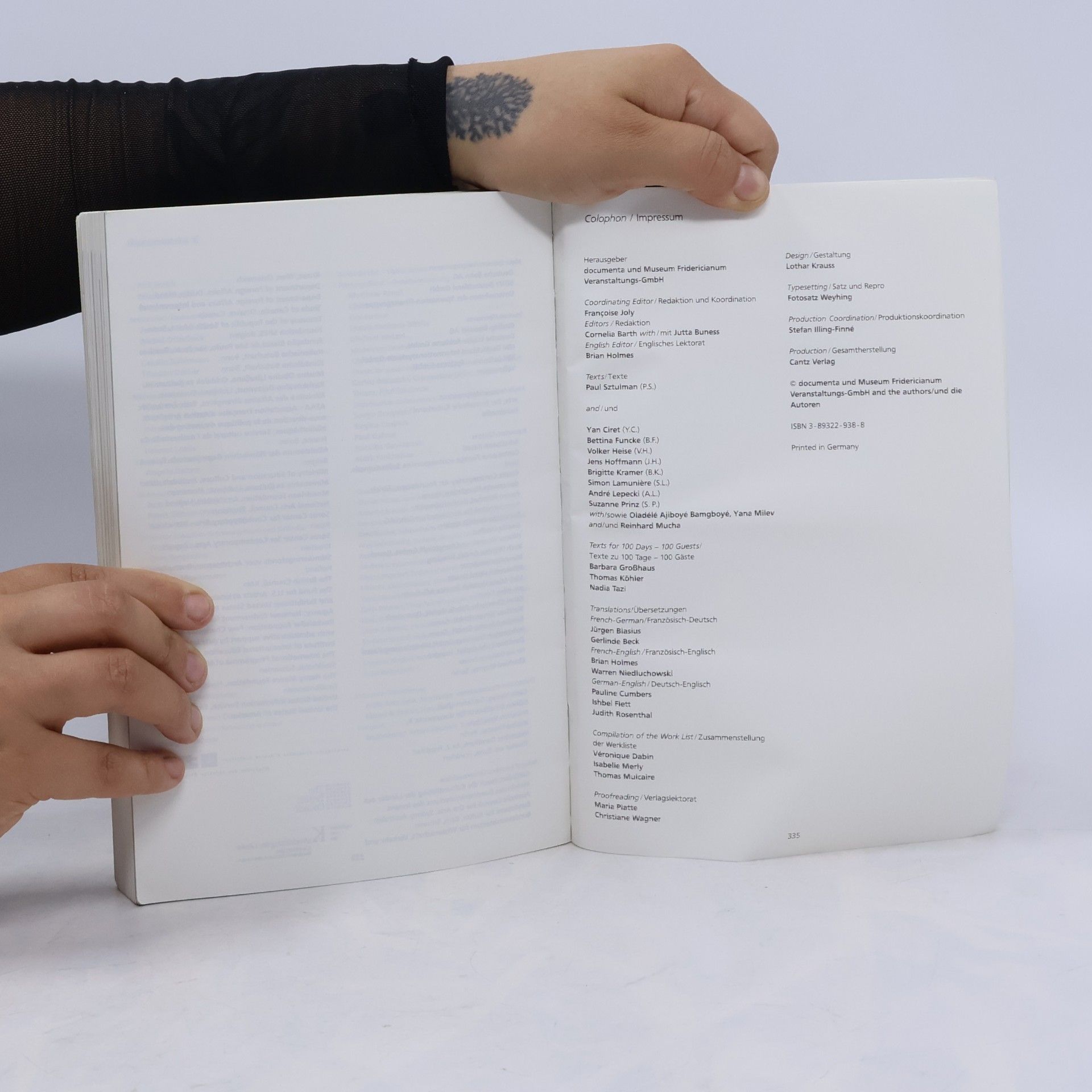 Françoise Joly Short guide / Documenta X