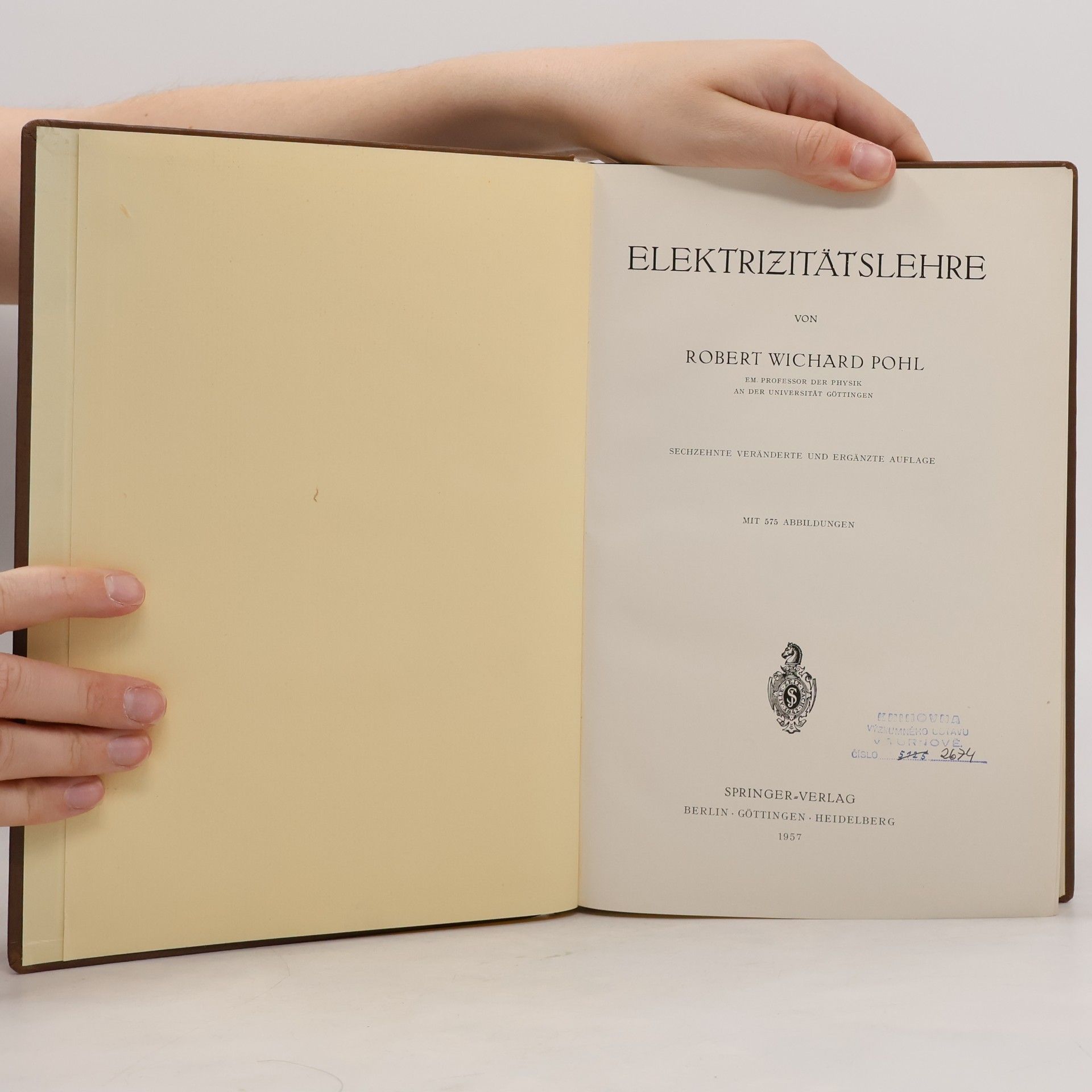 Robert Wichard Pohl Elektrizitätslehre
