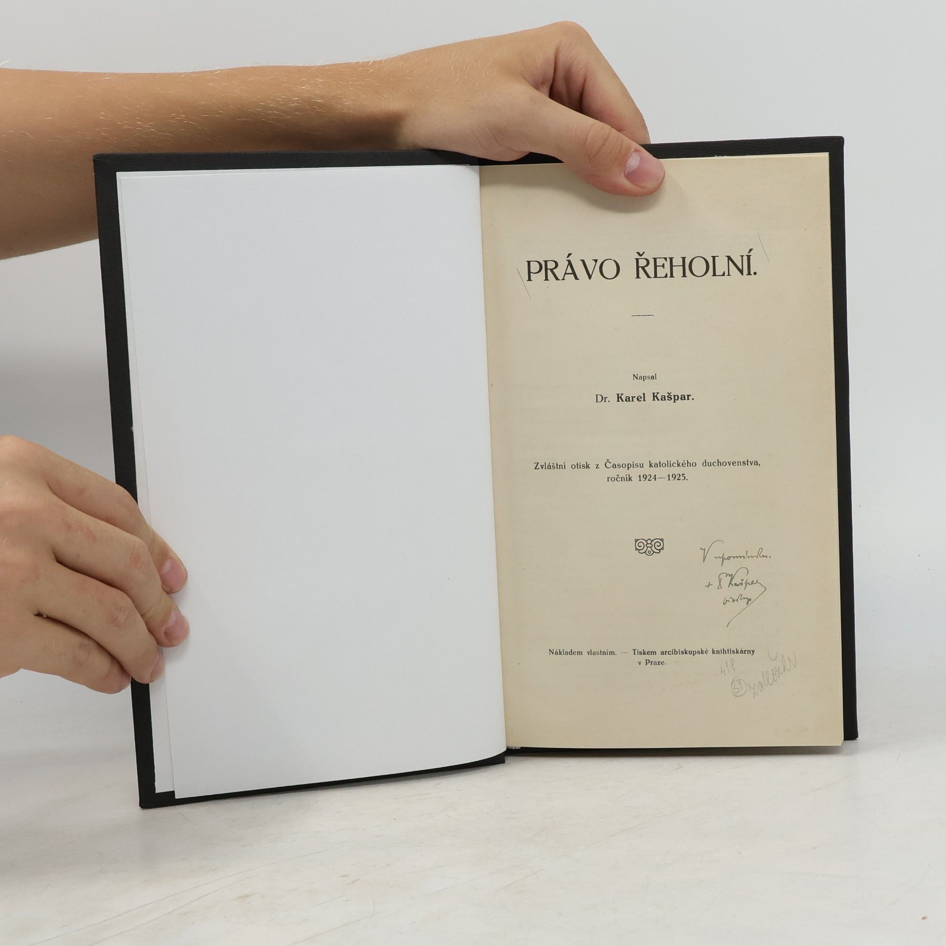 Karel Kašpar Právo řeholní