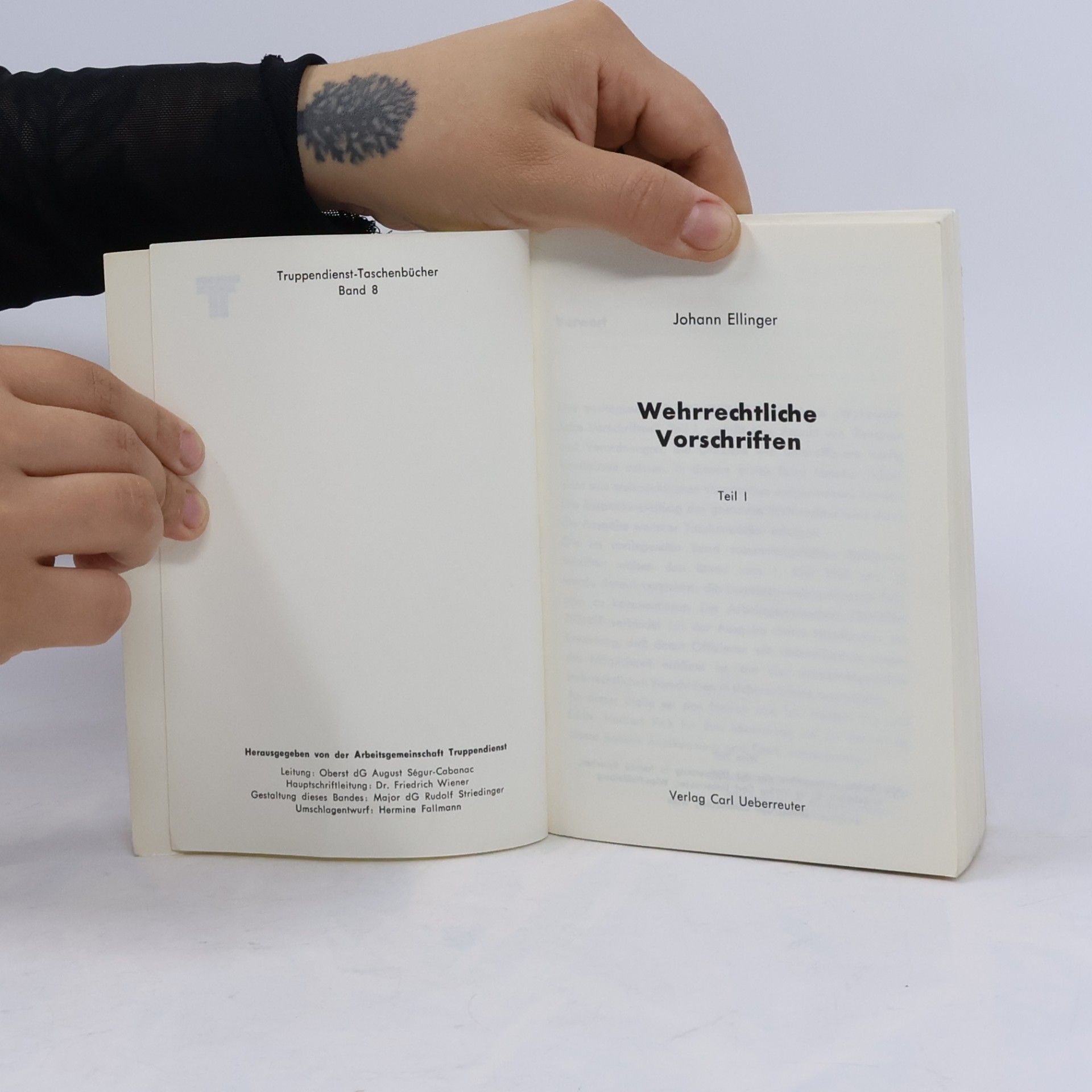 Johann Ellinger Wehrrechtliche Vorschriften