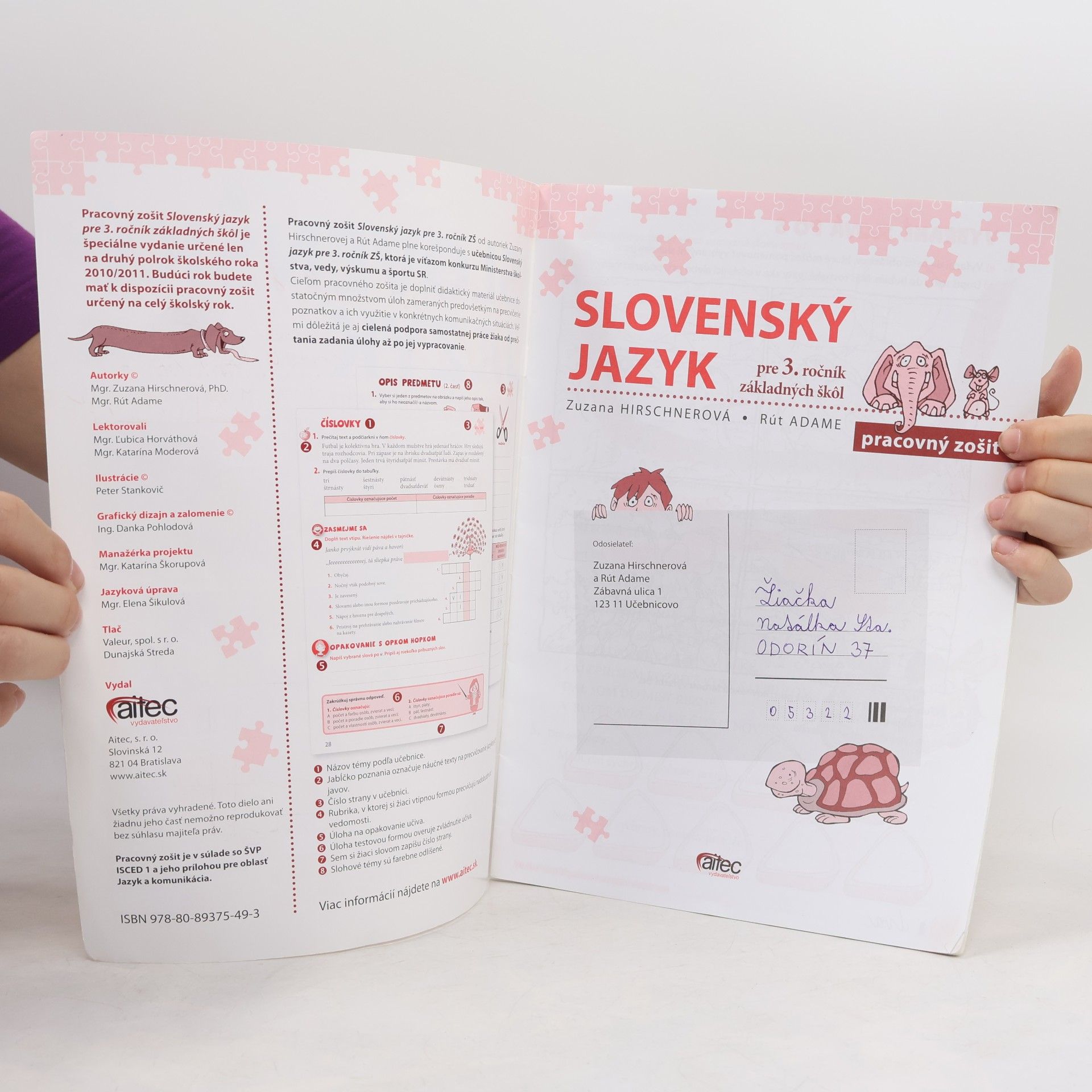 Zuzana Hirschnerová Pracovný zošit Slovenský jazyk pre 3. ročník základných škôl