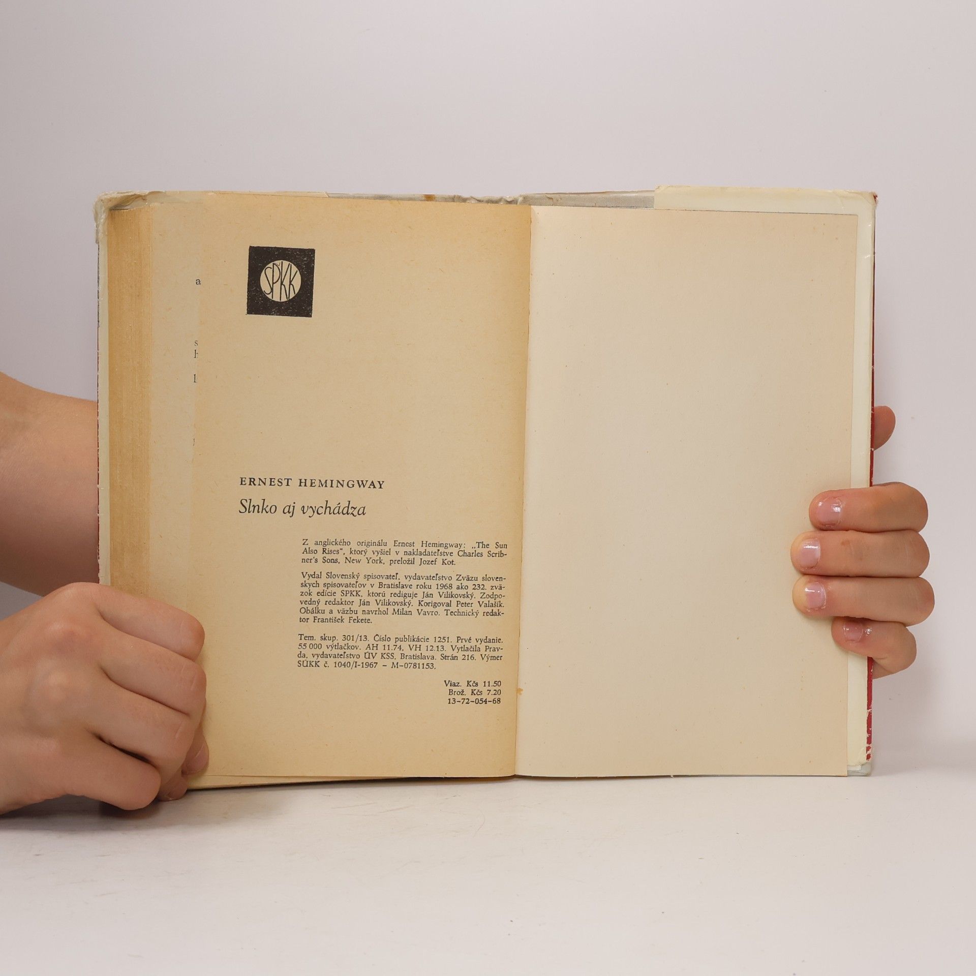 Ernest Hemingway Slnko aj vychádza