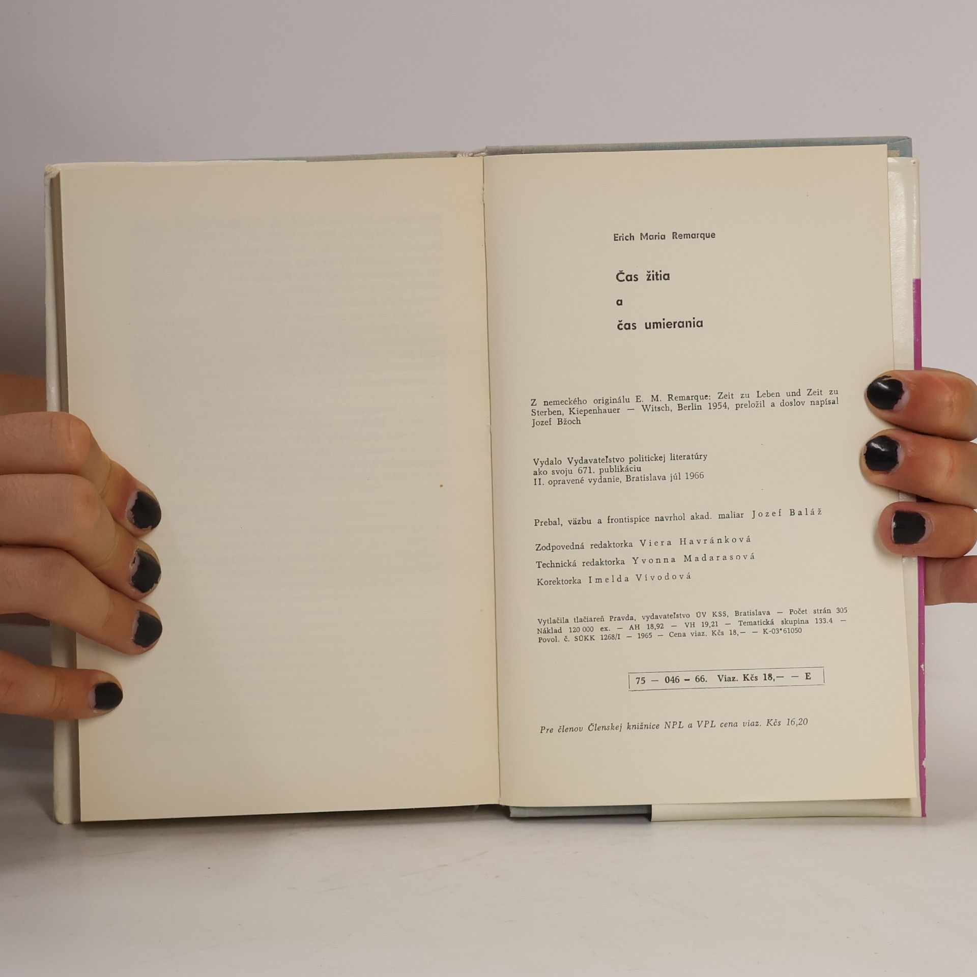 Erich Maria Remarque Čas žitia a čas umierania