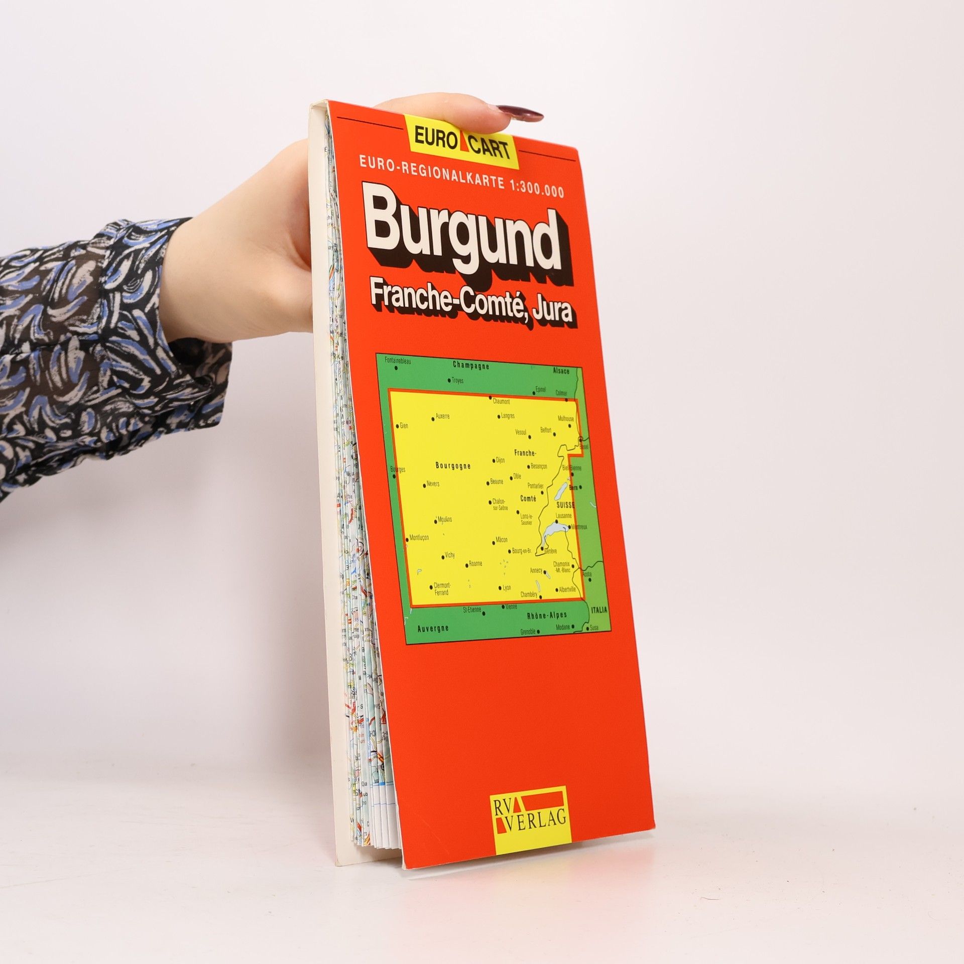 Kolektív autorov RV Euro-Regionalkarte 1:300 000 Burgund, Franche Comte, Jura
