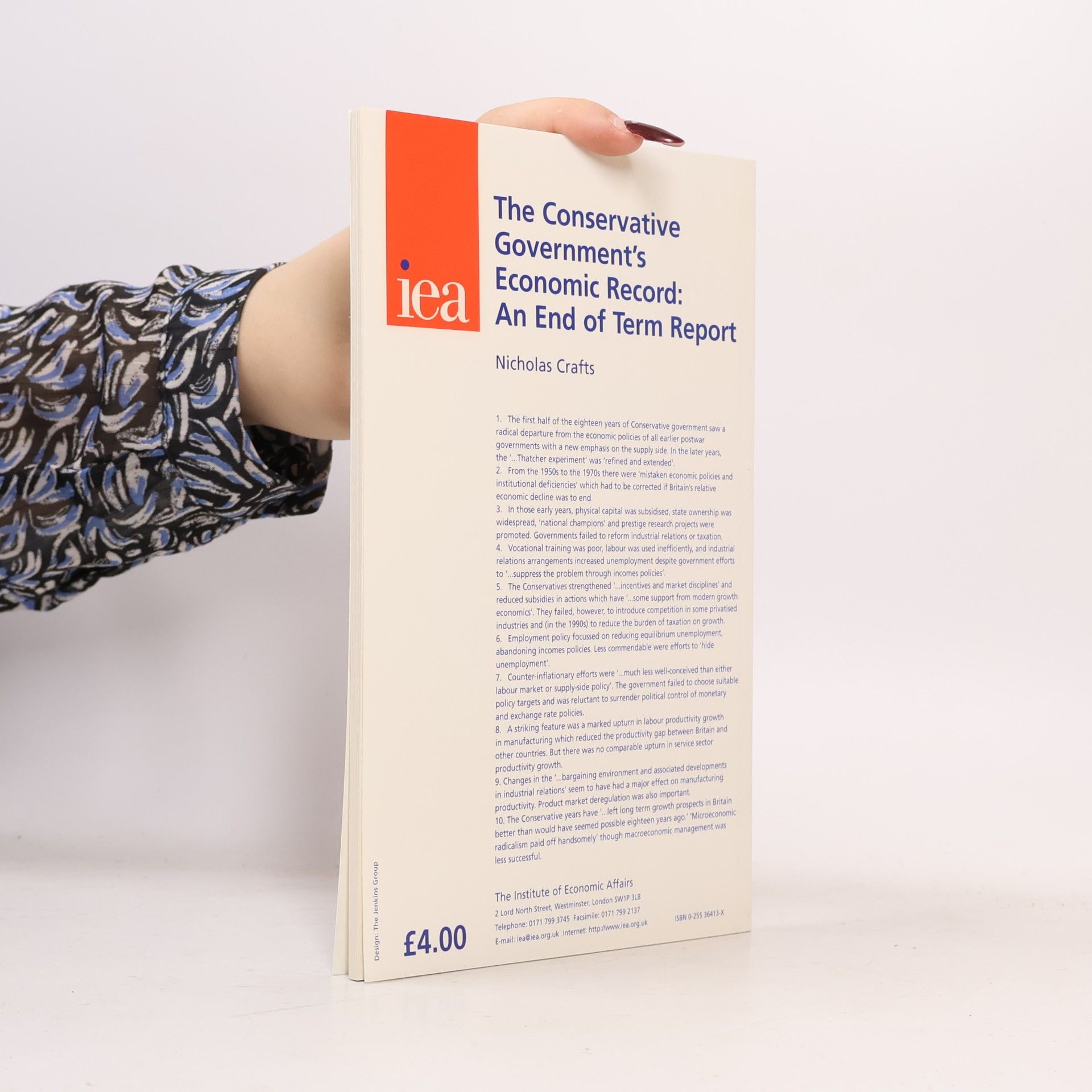 Nicholas Crafts Occasional Paper - 104: The Conservative Government's Economic Record