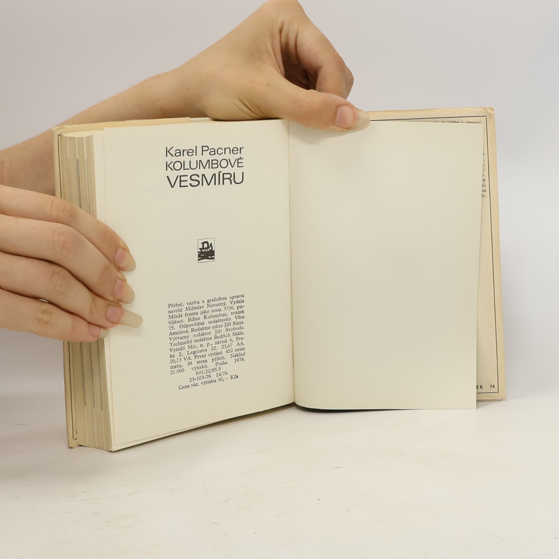 Karel Pacner Kolumbové vesmíru