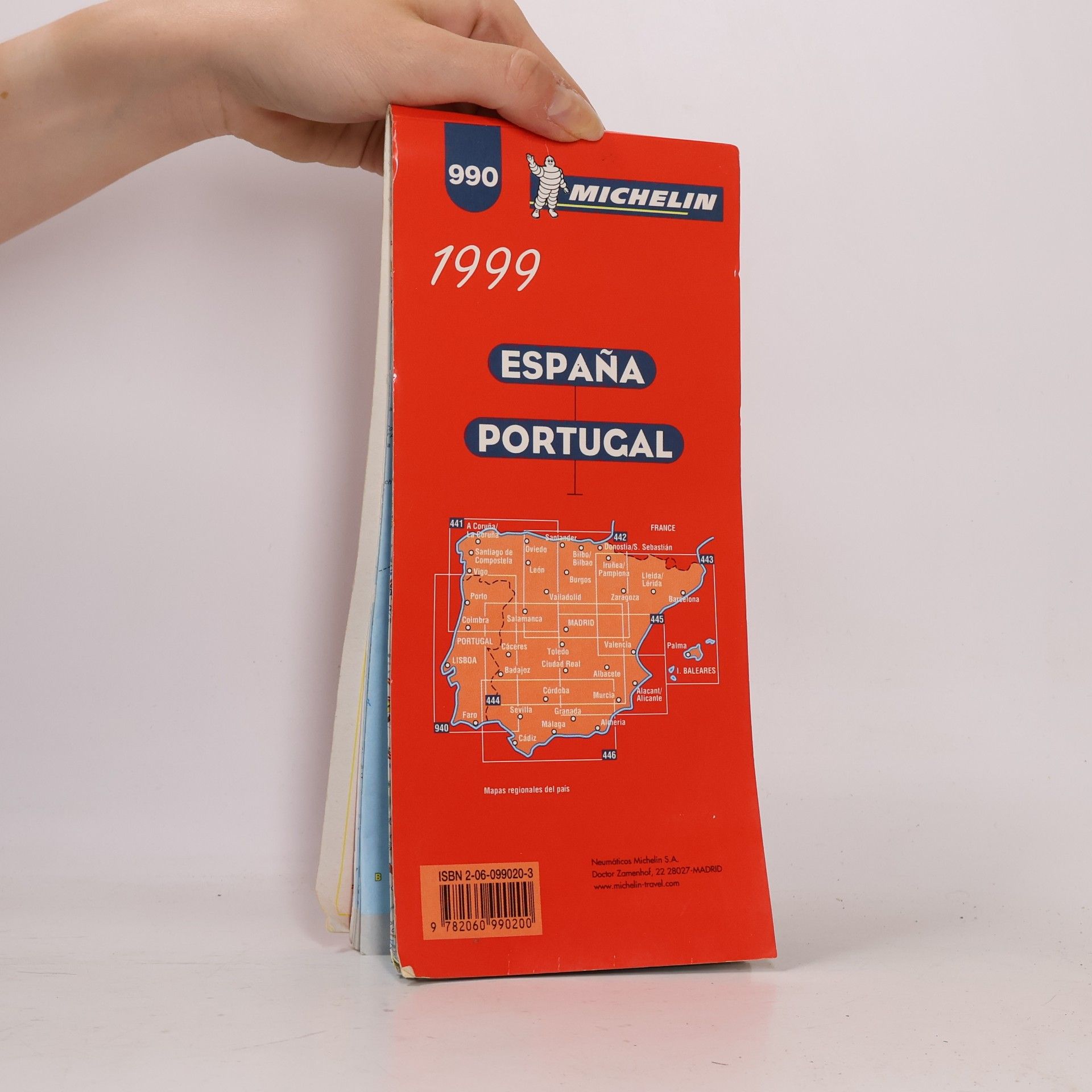 Michelin Map Spain & Portugal - 1999