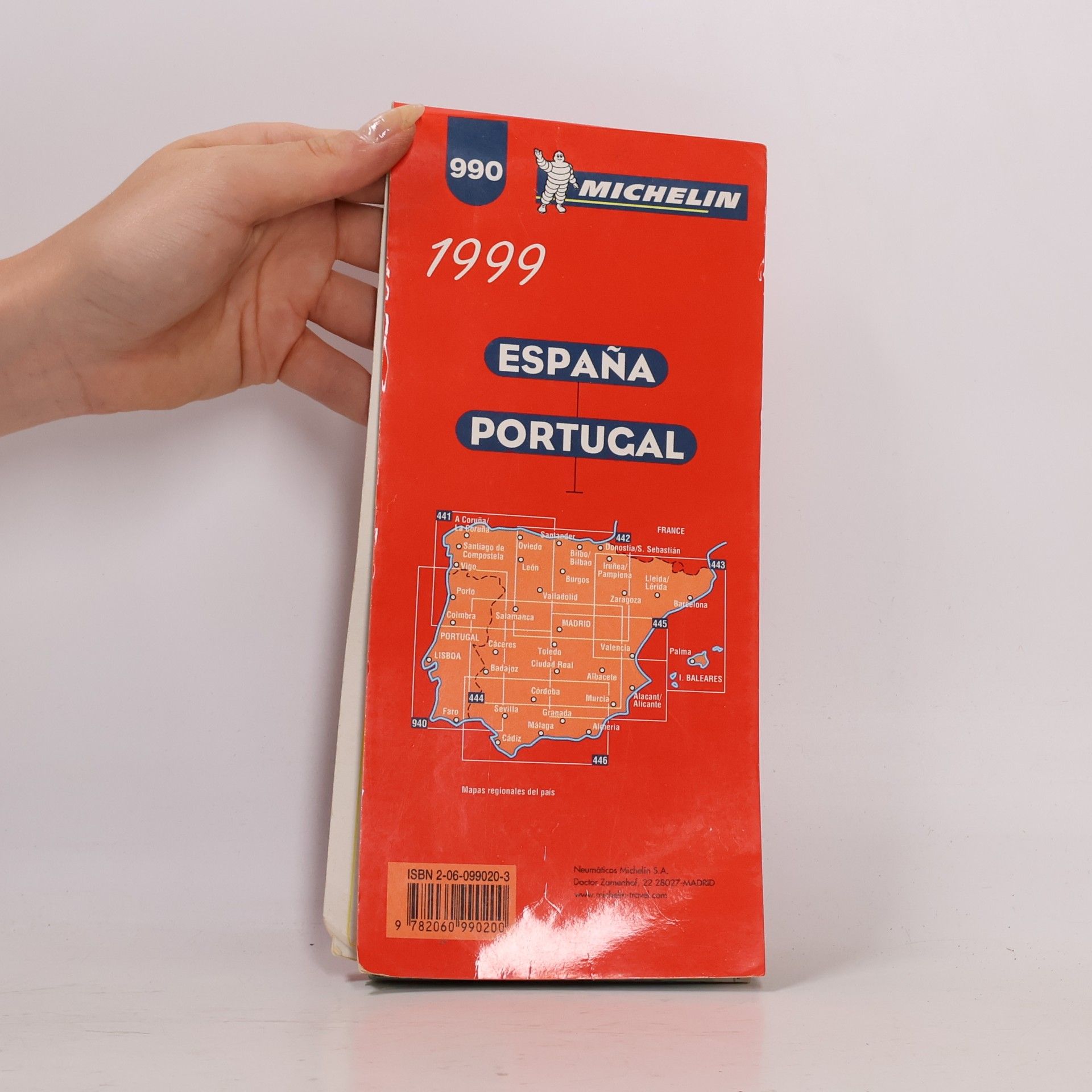 Michelin Map Spain & Portugal - 1999