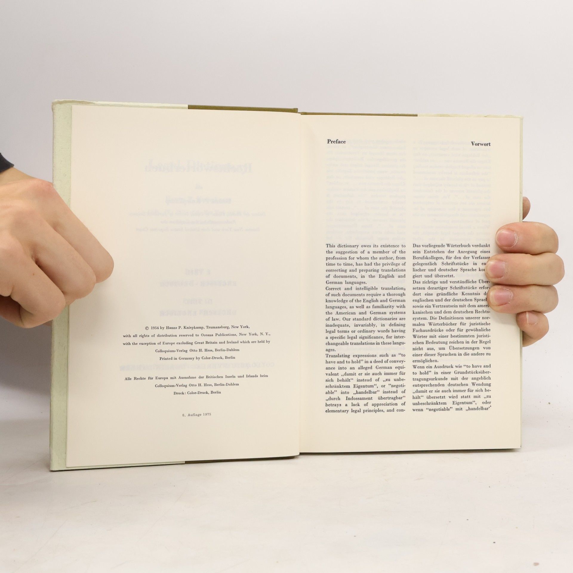 Hanns P. Kniepkamp Rechtswörterbuch. Englisch - Deutsch. Deutsch - Englisch