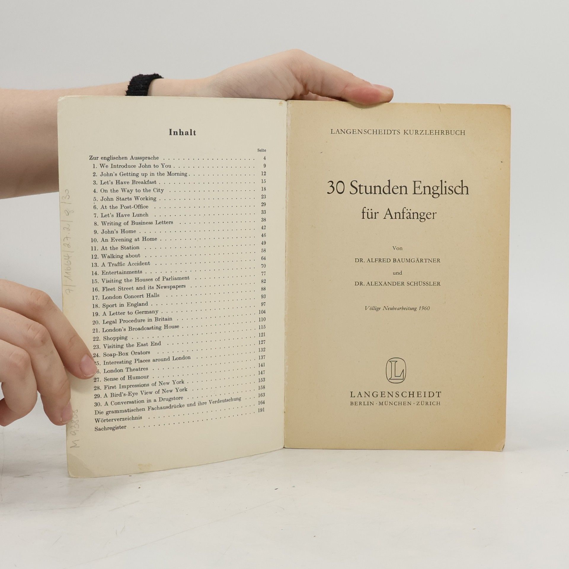 Alfred Clemens Baumgärtner 30 Stunden Englisch für Anfänger