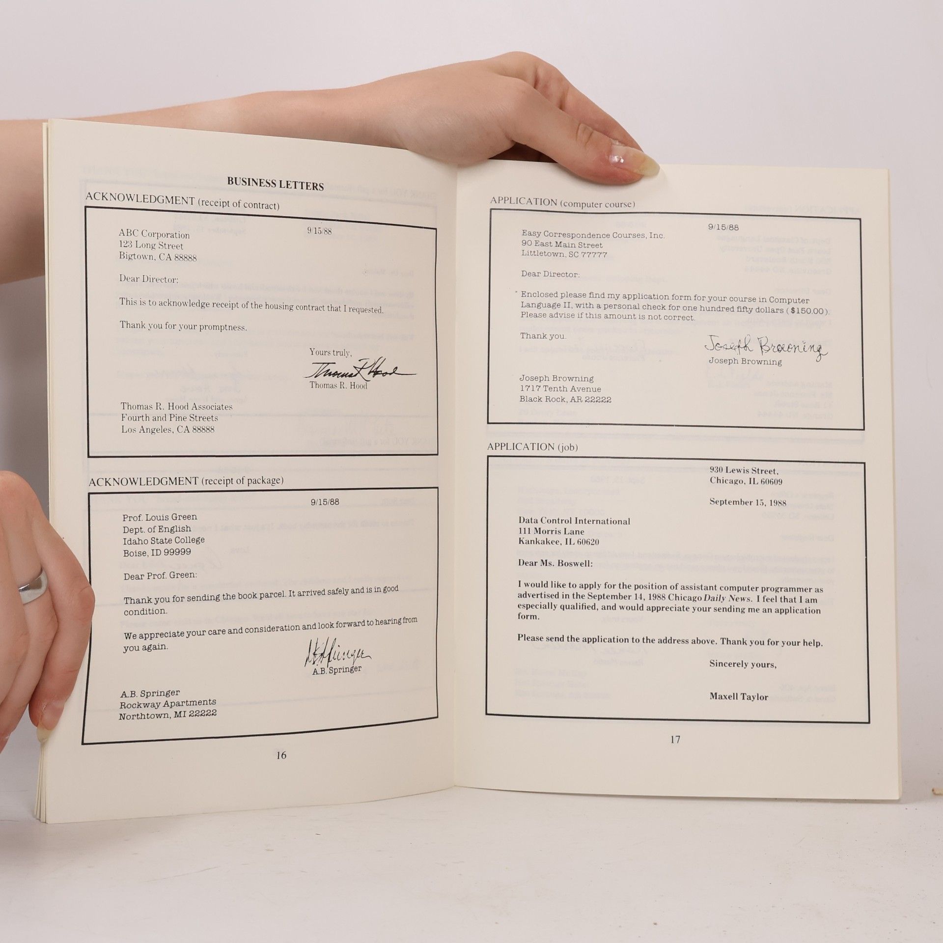 Anna Maria Malkoc Letter writing in english. Rationale and Models for Social and Business Letter