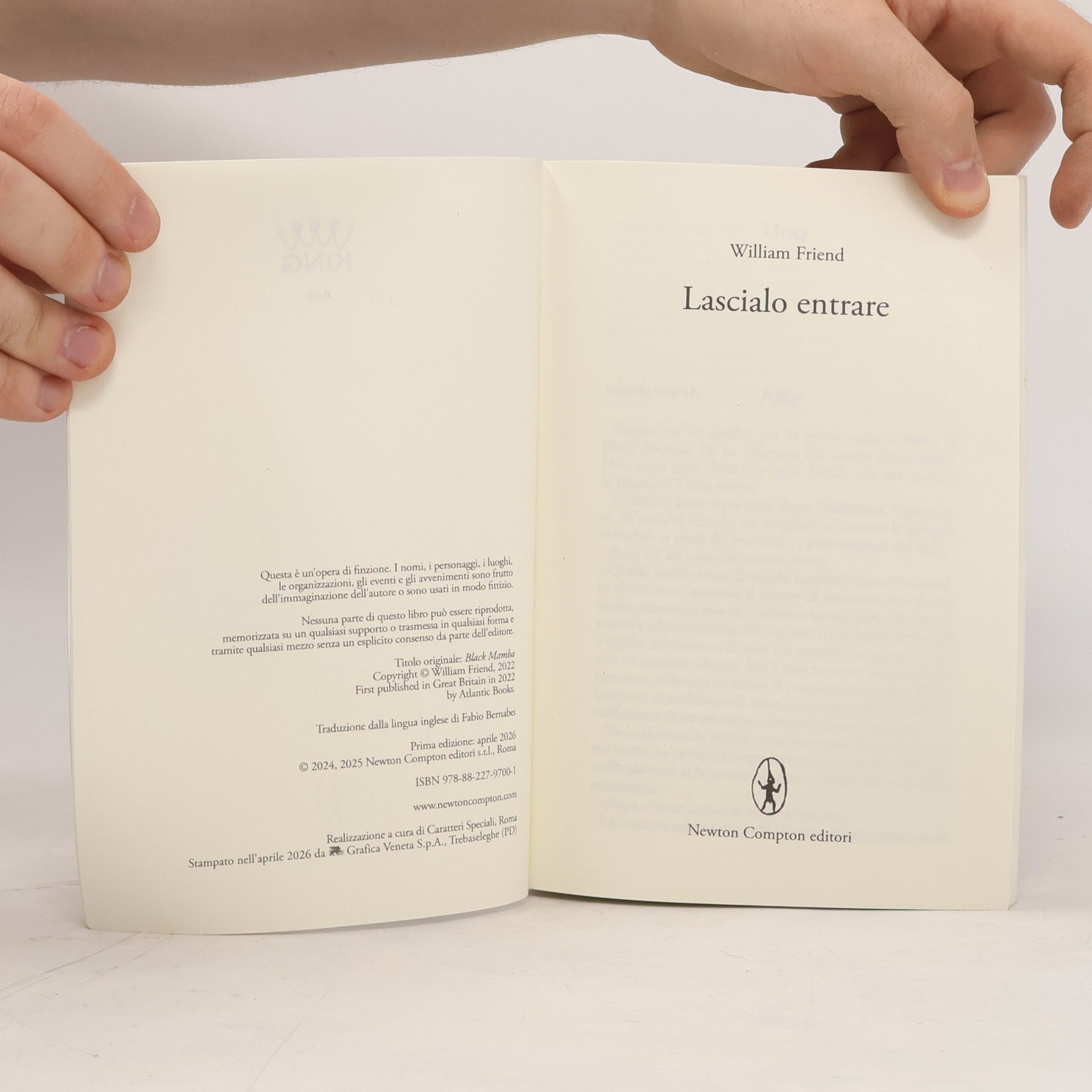 William Friend King: Lascialo entrare