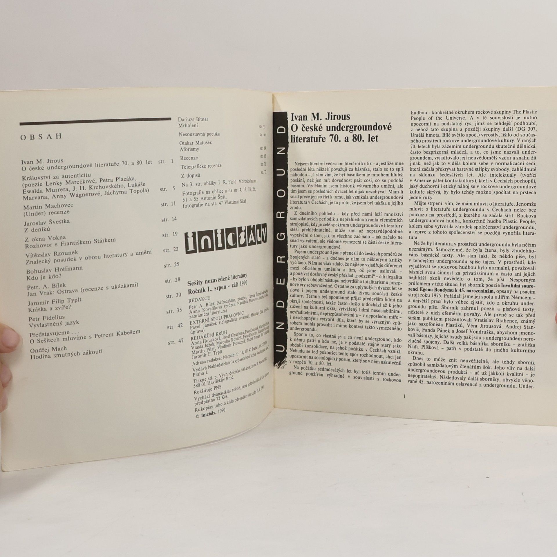 Kolektiv autorů Iniciály 8-9/1990