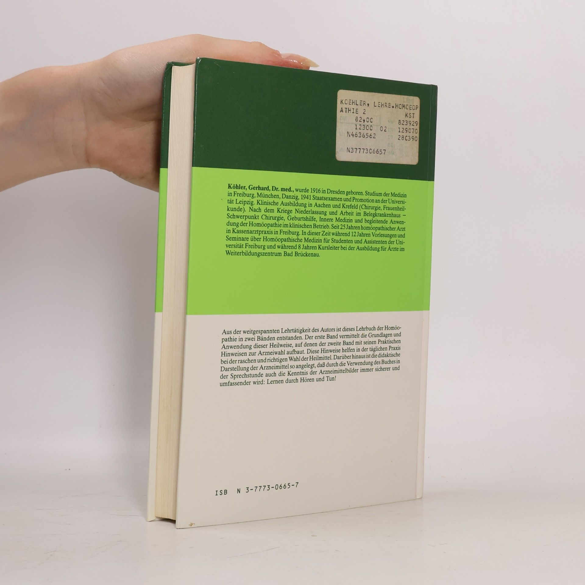Gerhard Kohler Lehrbuch der Homöopathie