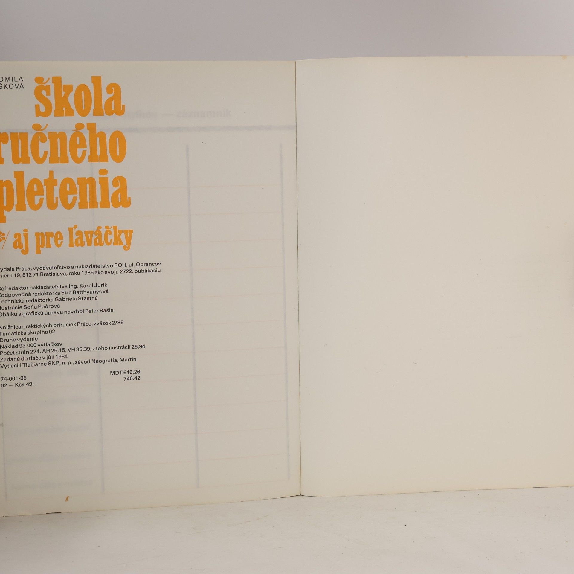 Ludmila Pešková Škola ručného pletenia aj pre ľaváčky