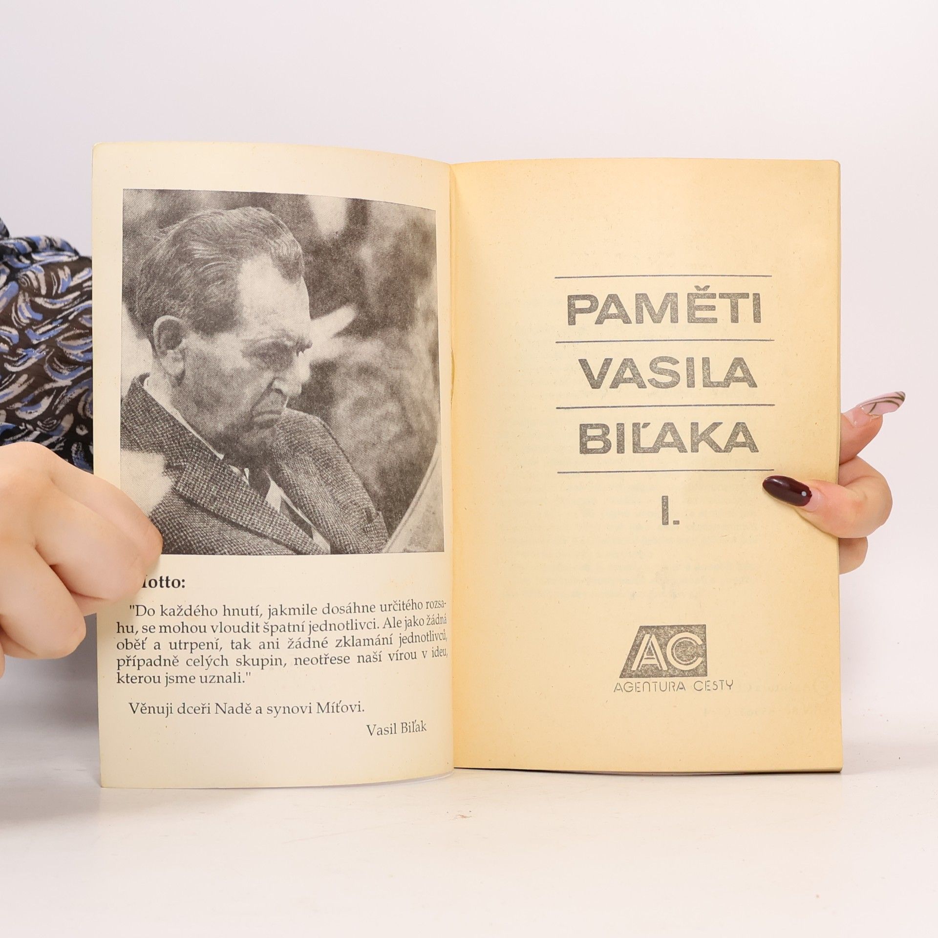 Jindřich Bílovský Paměti Vasila Bíľaka I.
