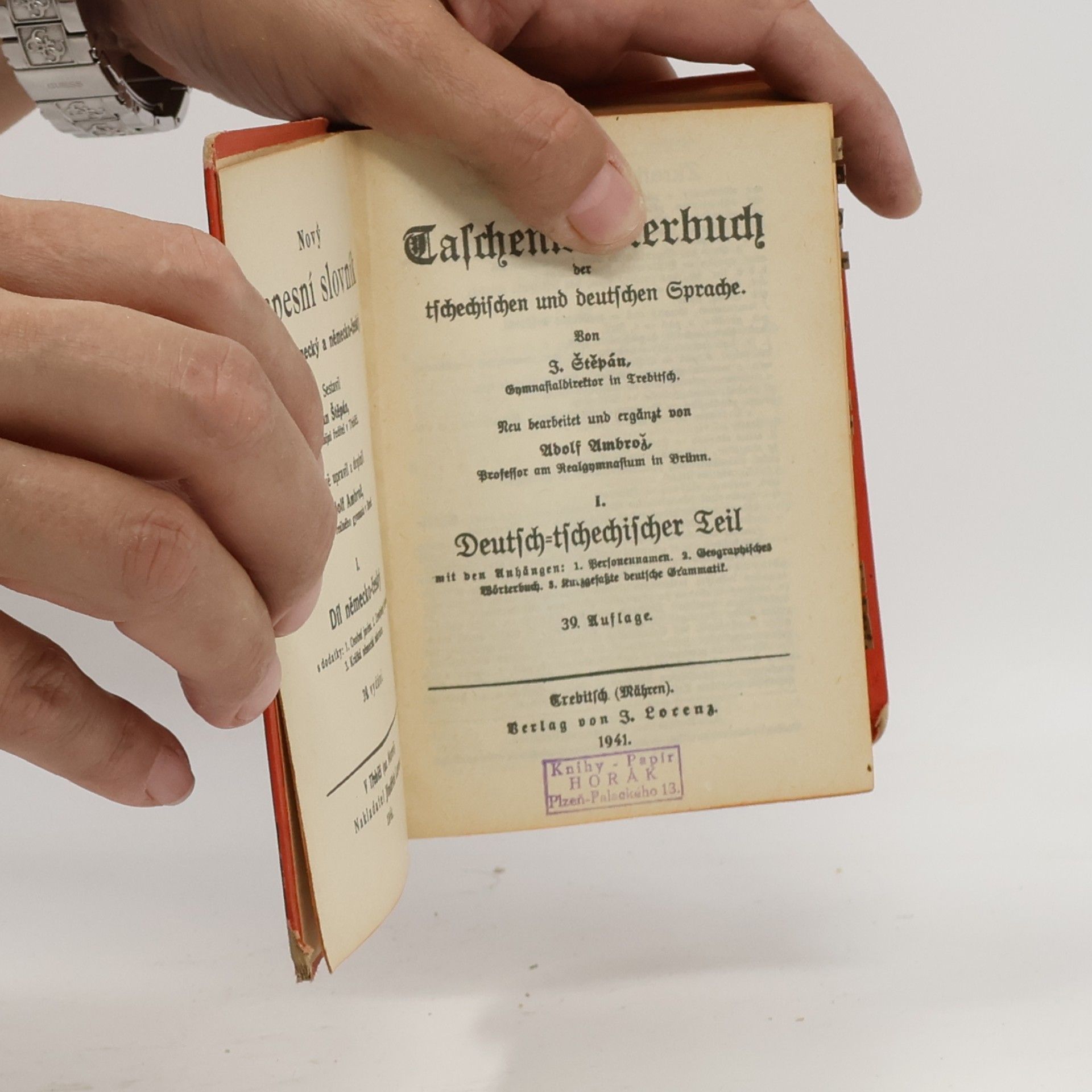 J. Štěpán Kapesní slovník česko-německý a německo-český pro školu, písárnu a dům. Taschenwörterbuch der deutschen und böhmischen Sprache für Schule, Kontor und Haus