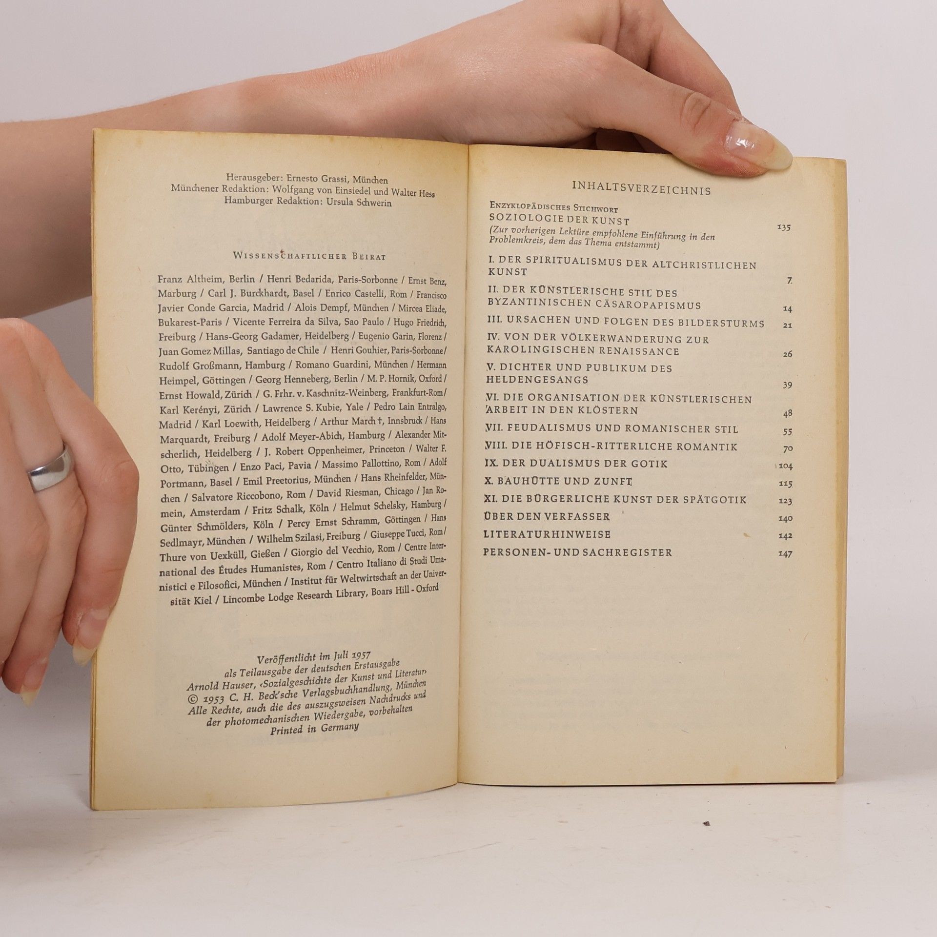 Arnold Hauser Sozialgeschichte der mittelalterlichen Kunst