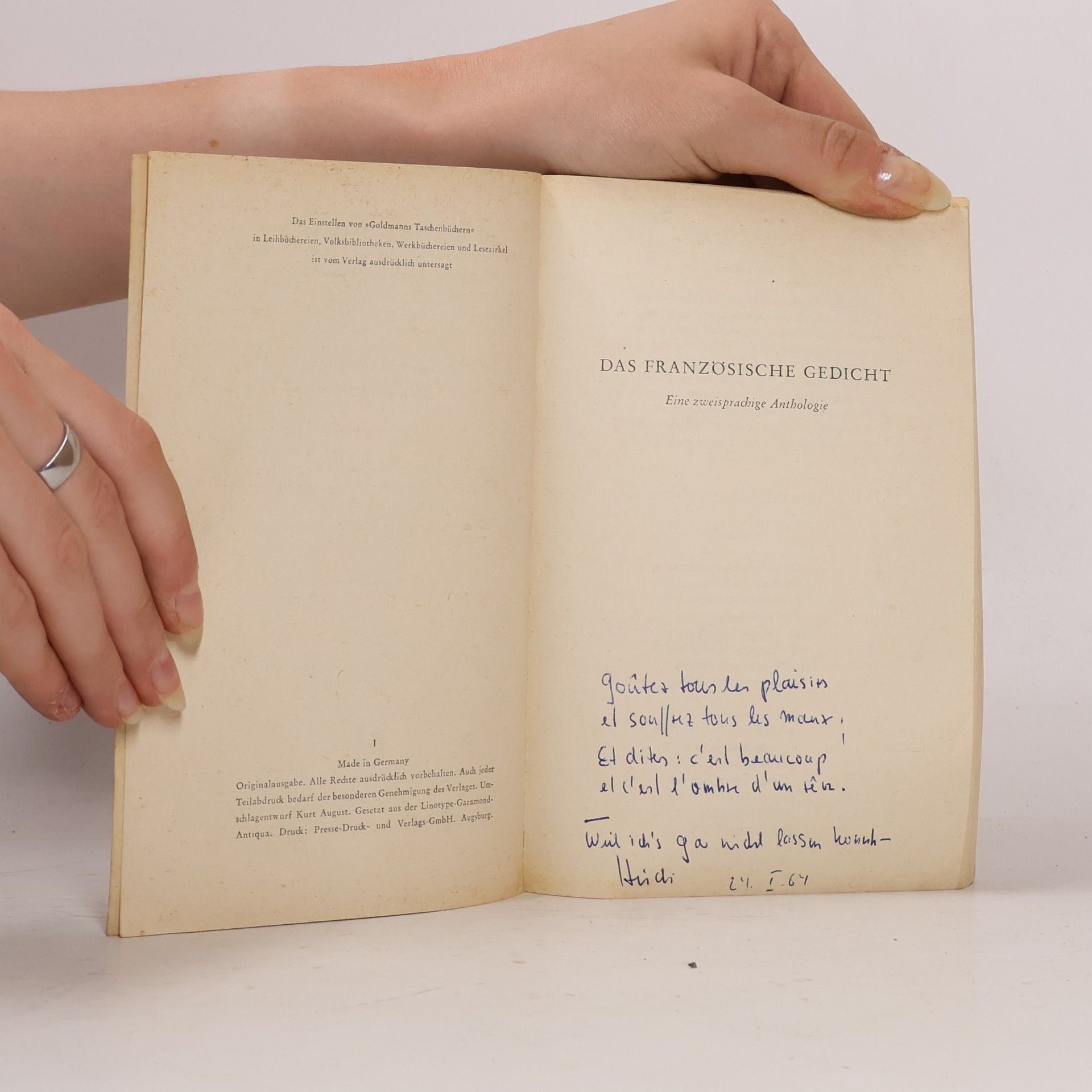 Autorenkollektiv Das französische Gedicht des 19. und 20. Jahrhunderts. Eine Anthologie