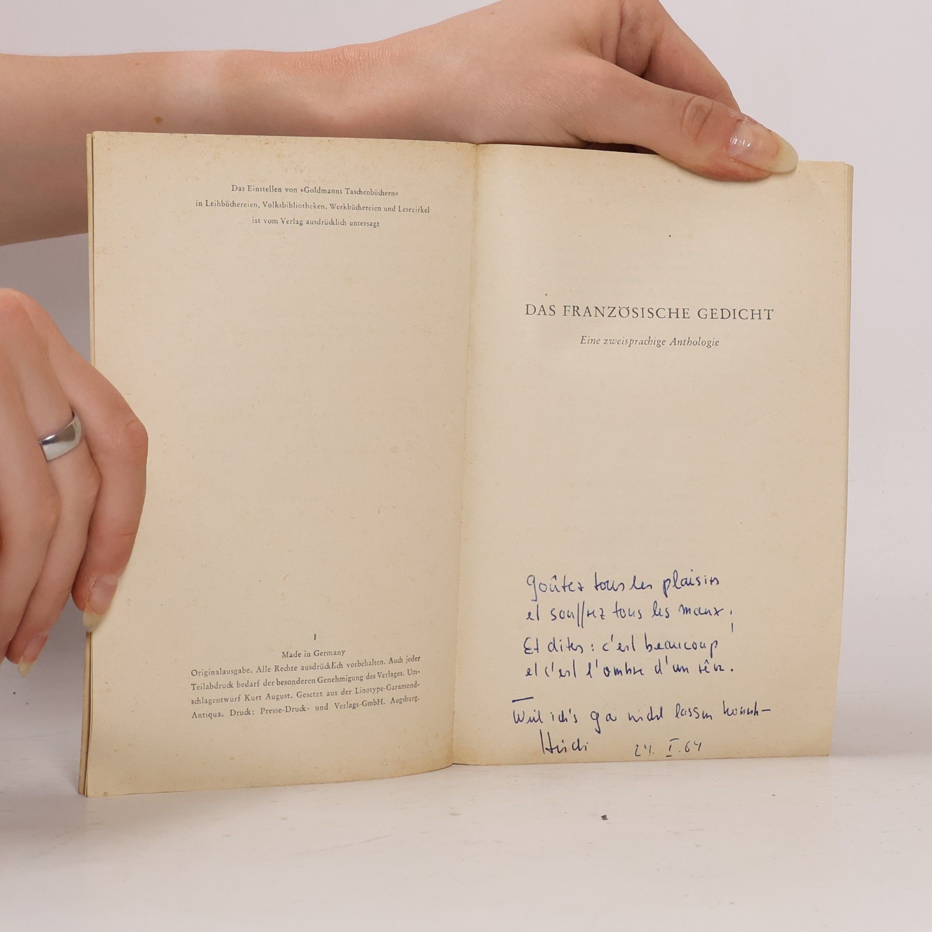 Autorenkollektiv Das französische Gedicht des 19. und 20. Jahrhunderts. Eine Anthologie