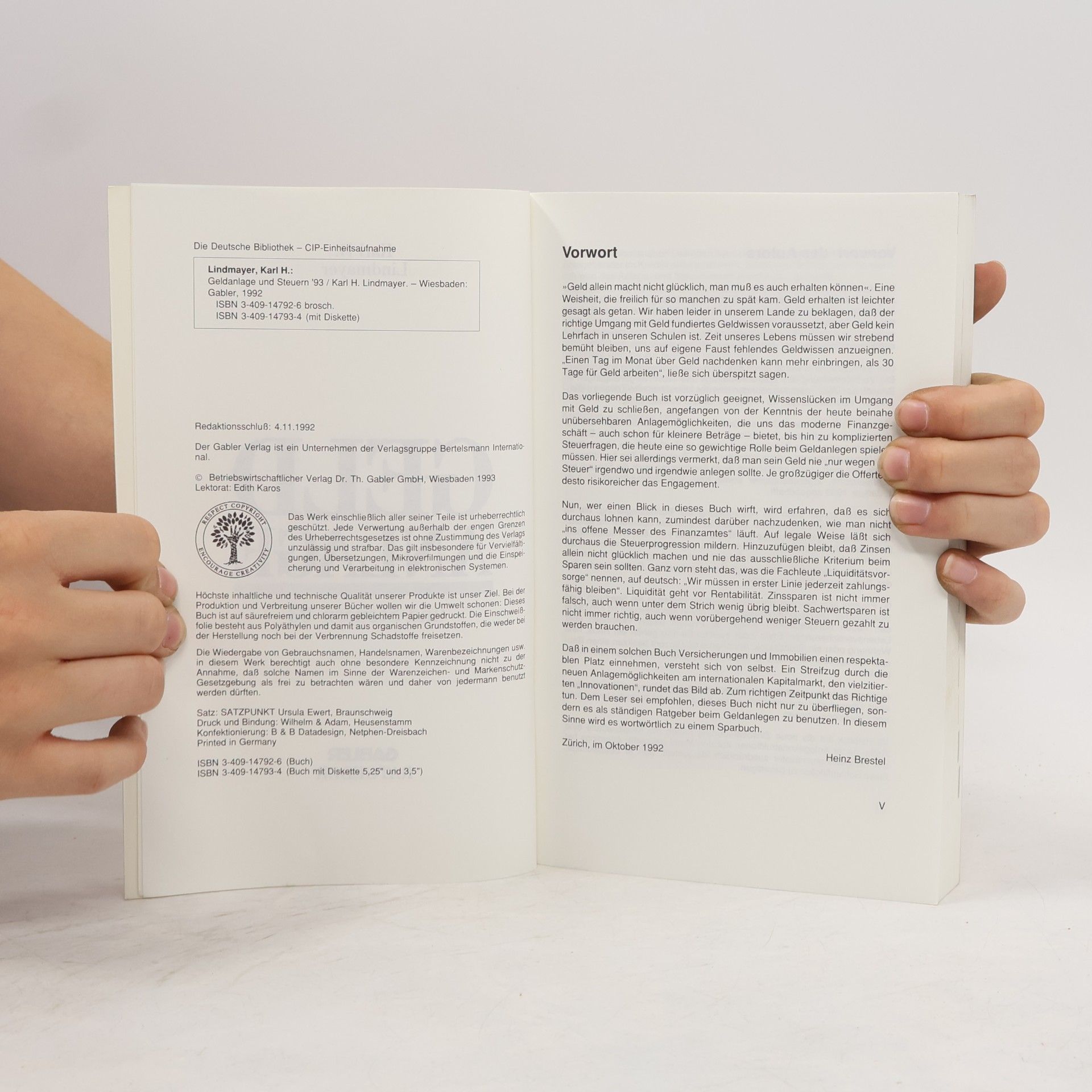 Karl H. Lindmayer Gabler Ratgeber: Geldanlage und Steuern '93