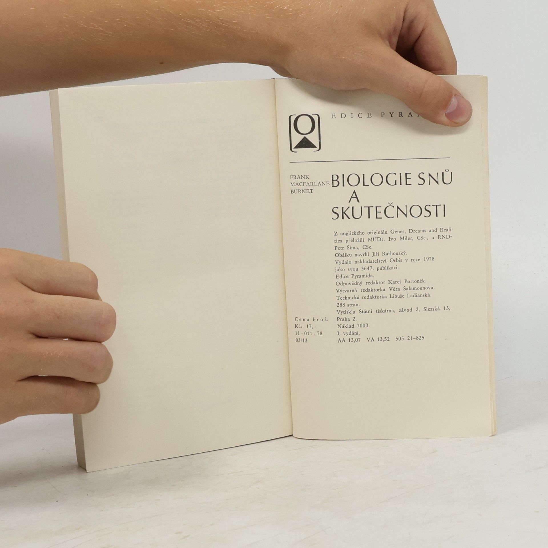 Frank Macfarlane Burnet Biologie snů a skutečnosti