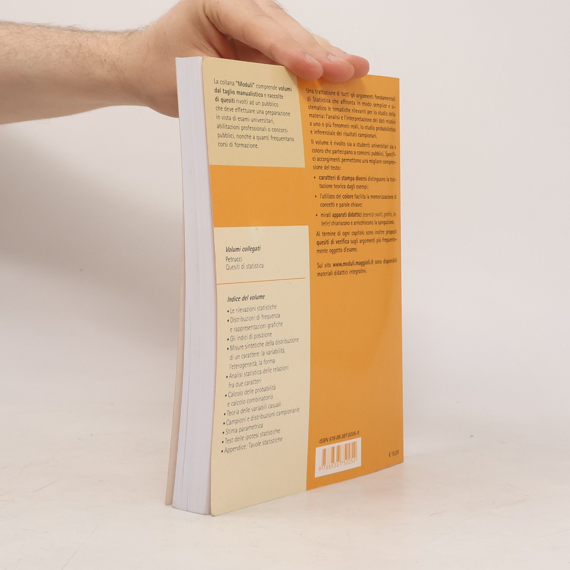 Andrea Petrucci Moduli - M25: Compendio di statistica. Statistica descrittiva e statistica inferenziale