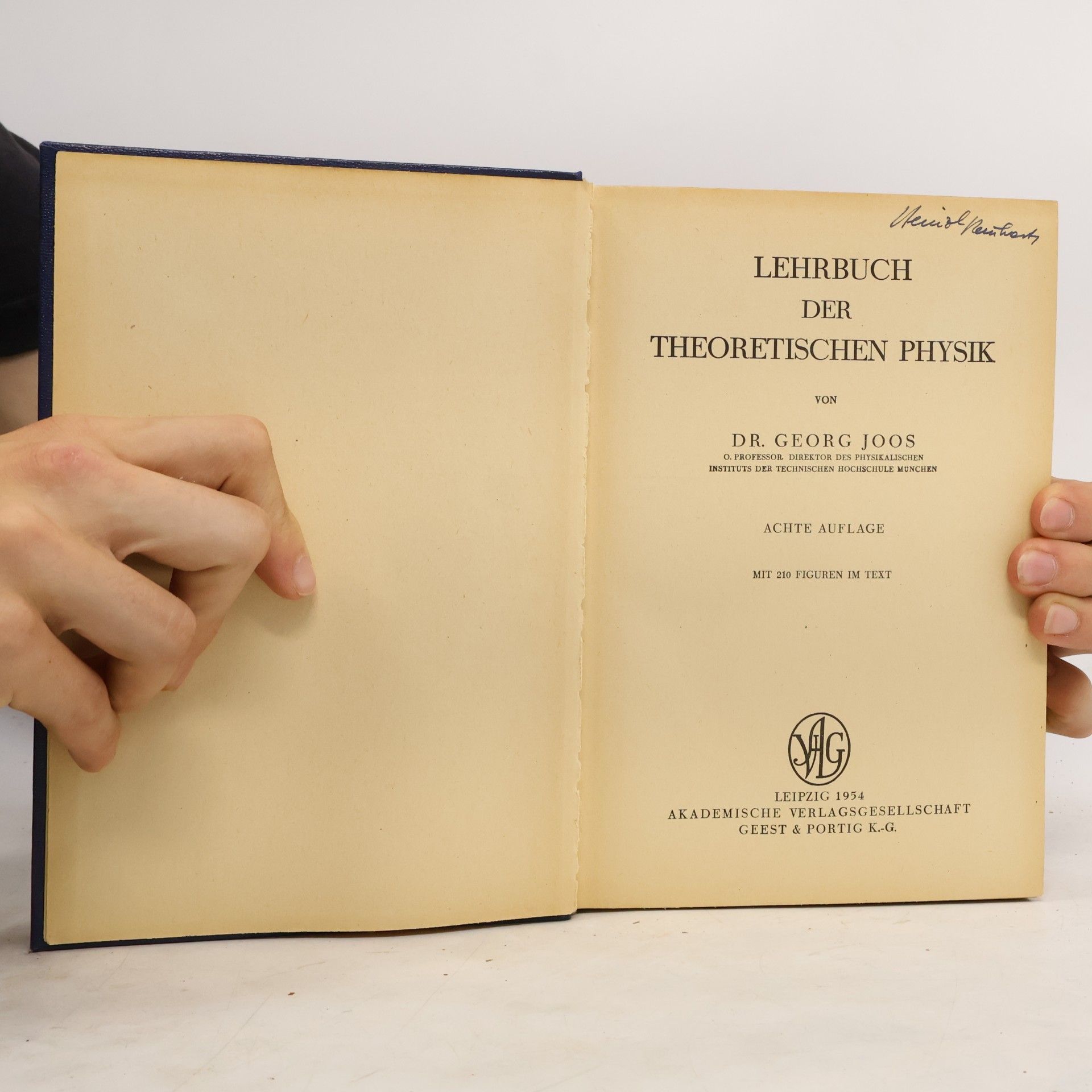 Georg Joos Lehrbuch der Theoretischen Physik
