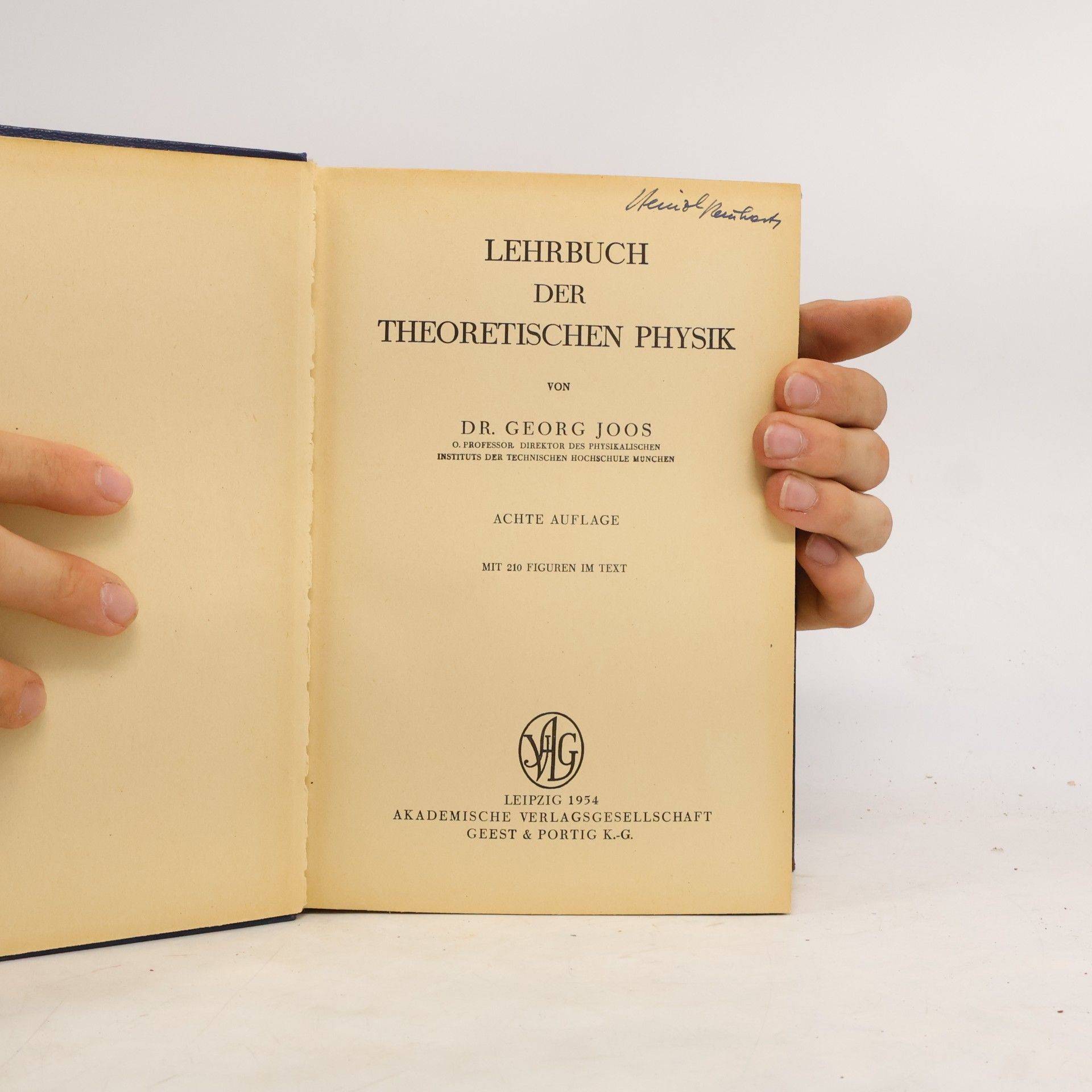 Georg Joos Lehrbuch der Theoretischen Physik