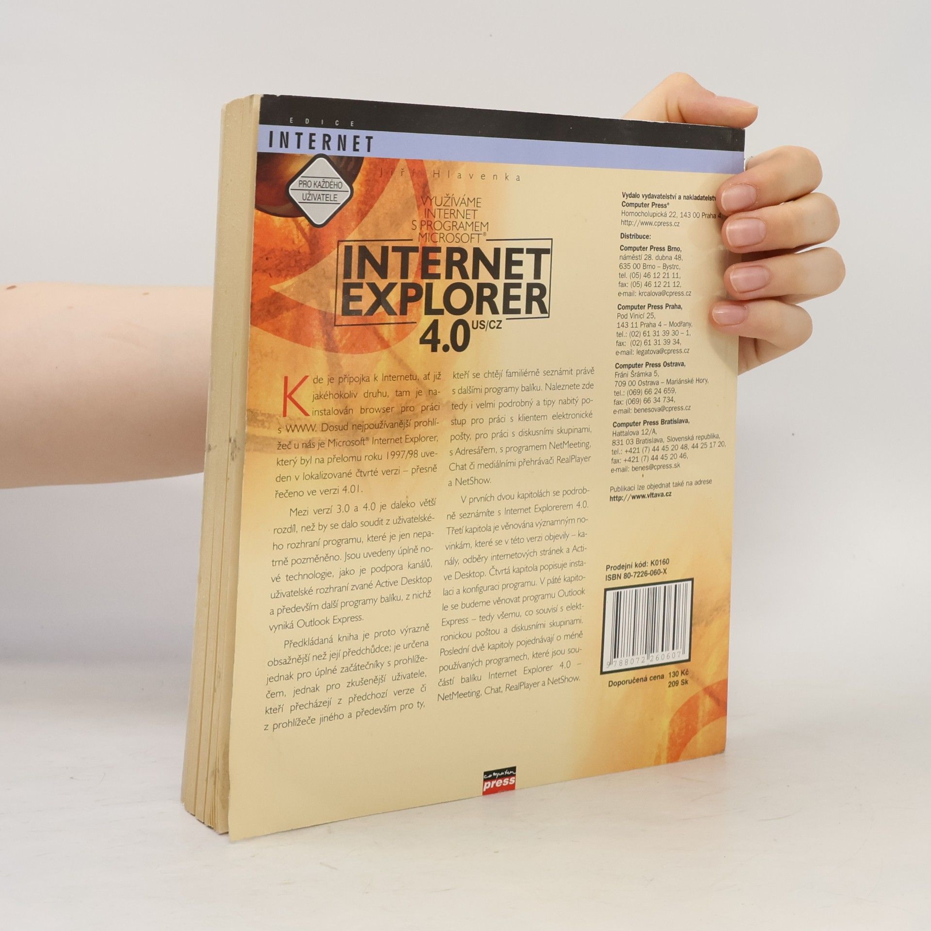 Jiří Hlavenka Využíváme Internet s programem Microsoft Internet Explorer 4.0