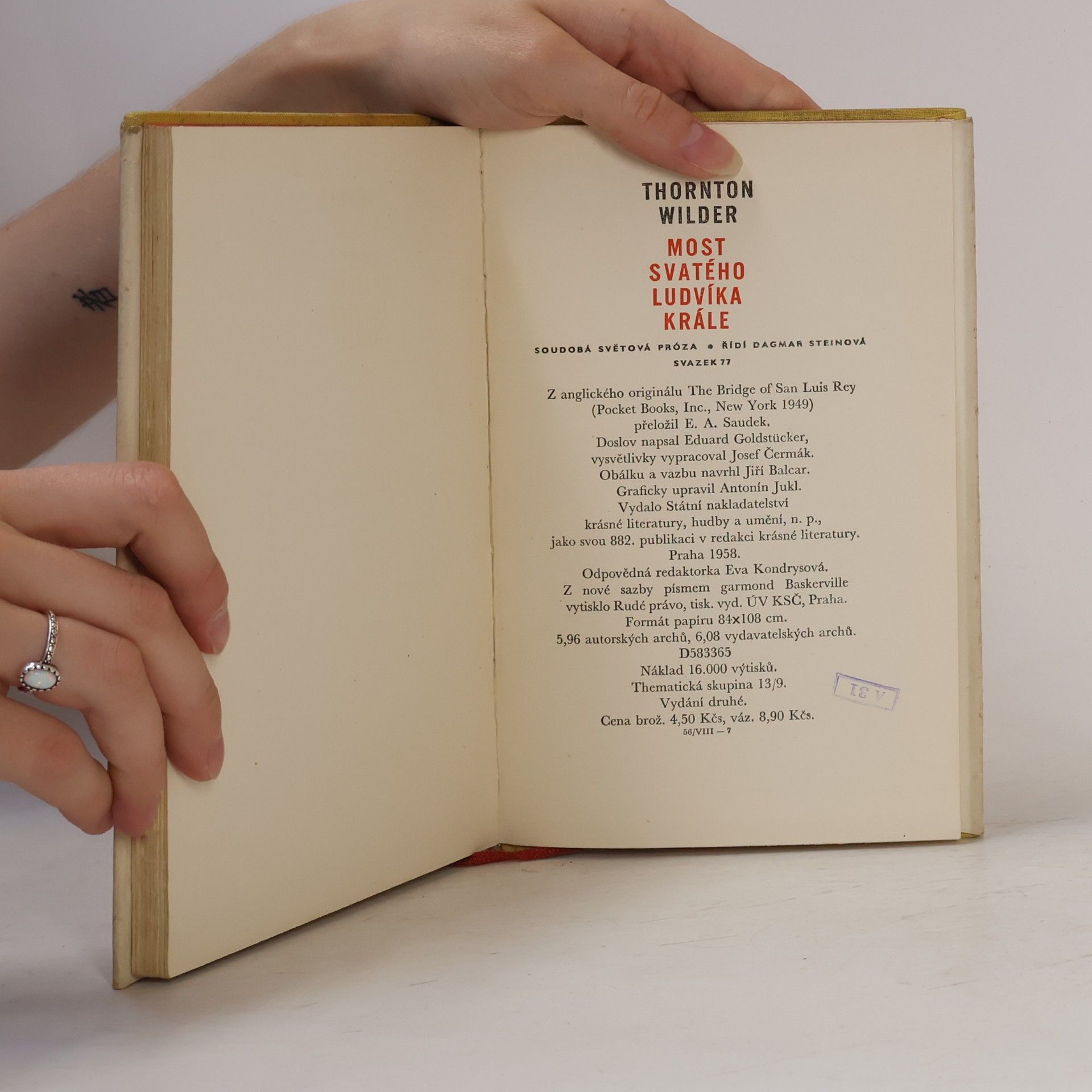 Thornton Wilder Most Svatého Ludvíka krále