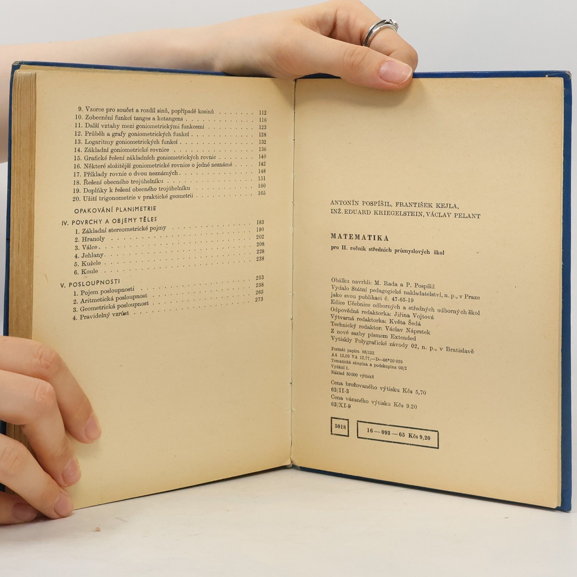 Kolektiv autorů Matematika pro 2. ročník středních průmyslových škol