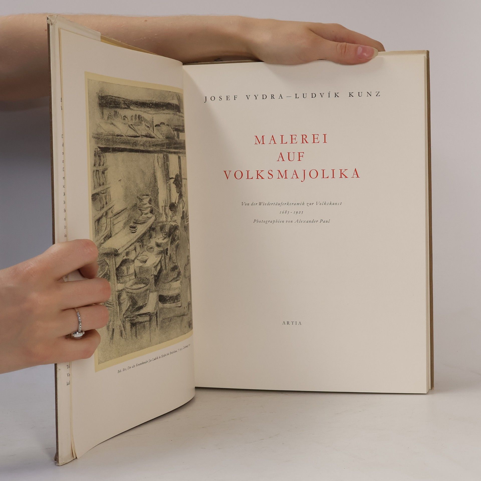 Josef Vydra Malerei auf Volksmajolika