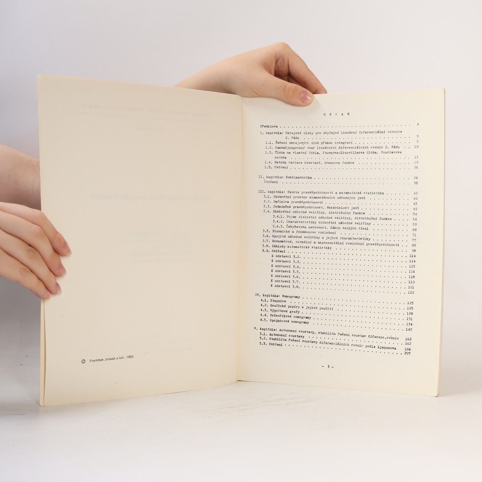František Jirásek Příklady z matematiky IV. pro pětileté studium