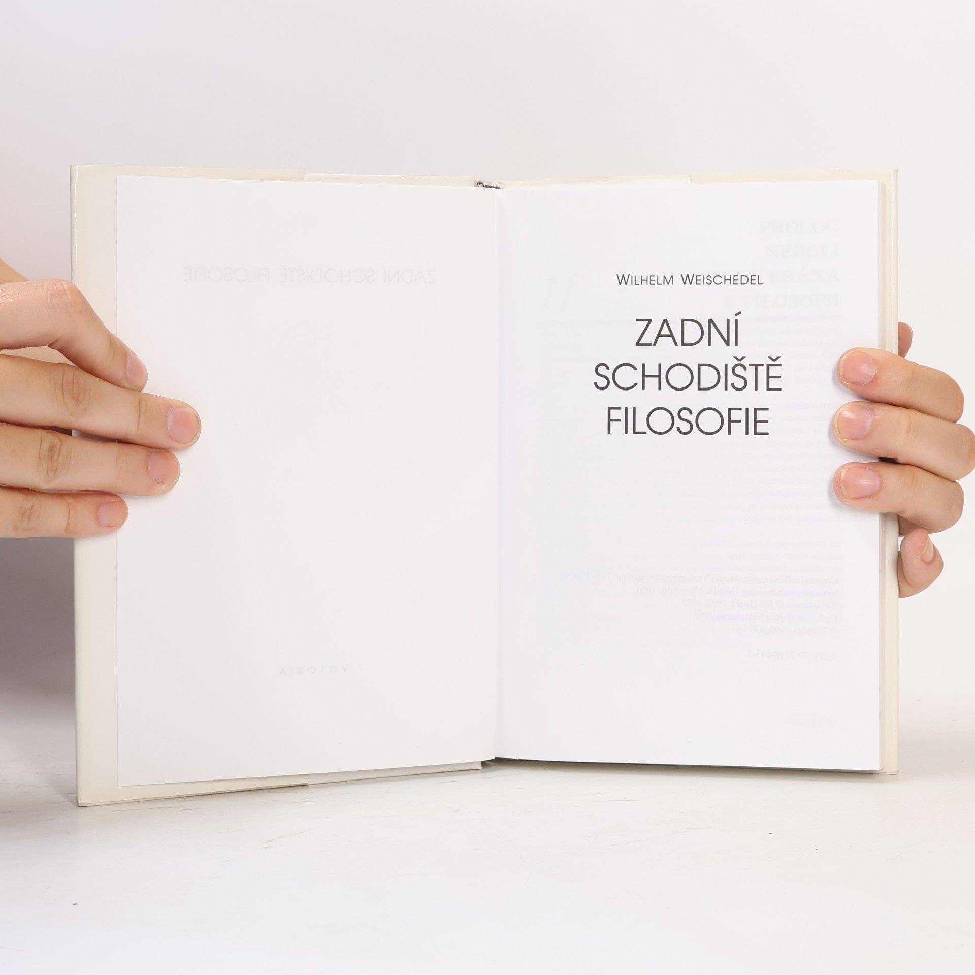 Wilhelm Weischedel Zadní schodiště filosofie