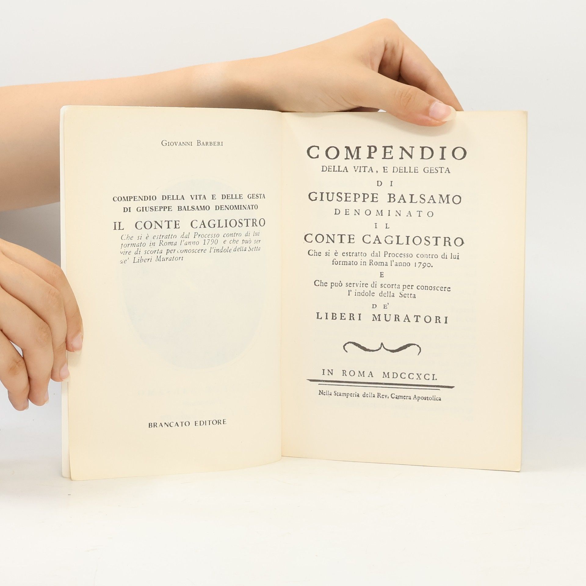 AA.VV. Giuseppe Balsamo denominato il Conte Cagliostro