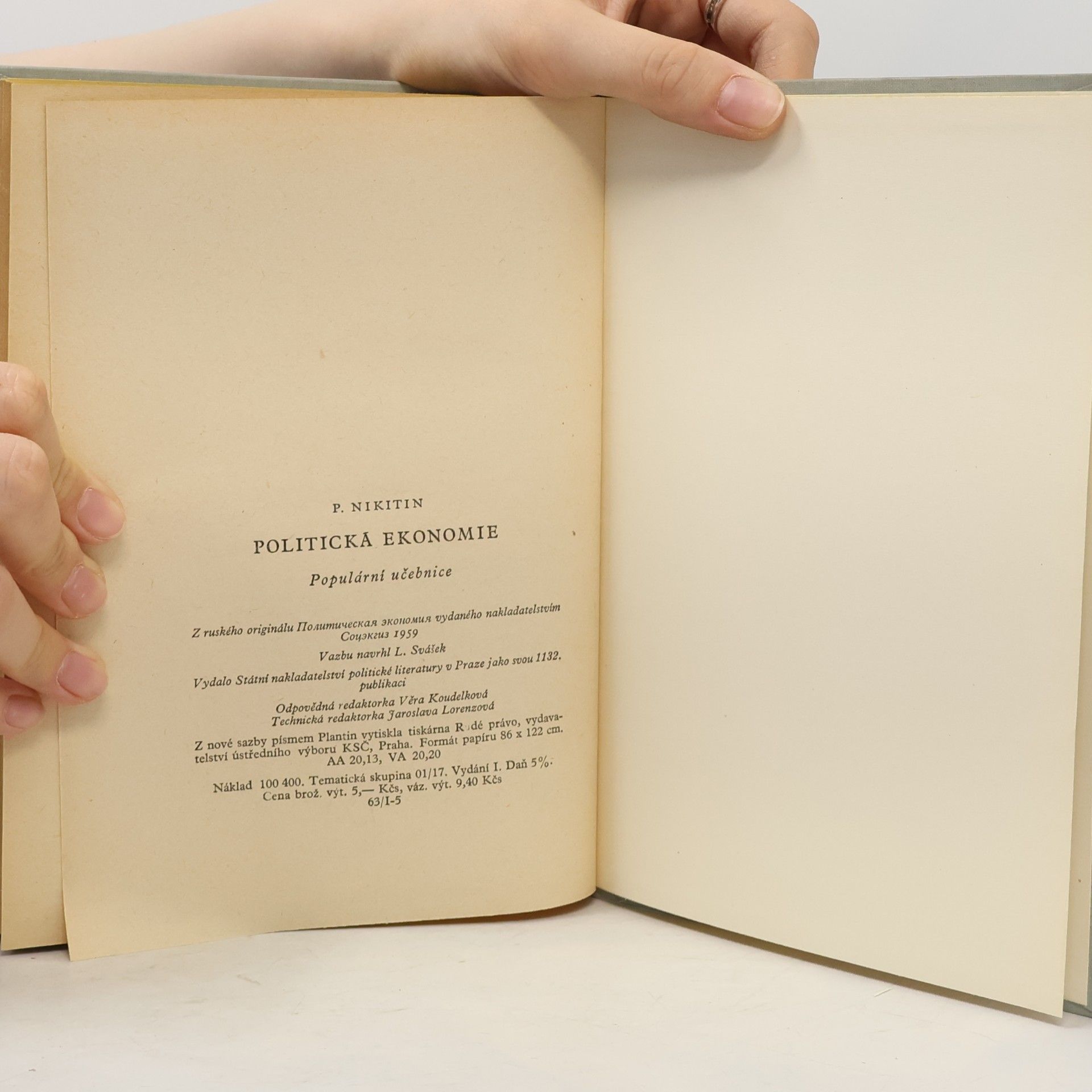 Pavel Nikitin Politická ekonomie