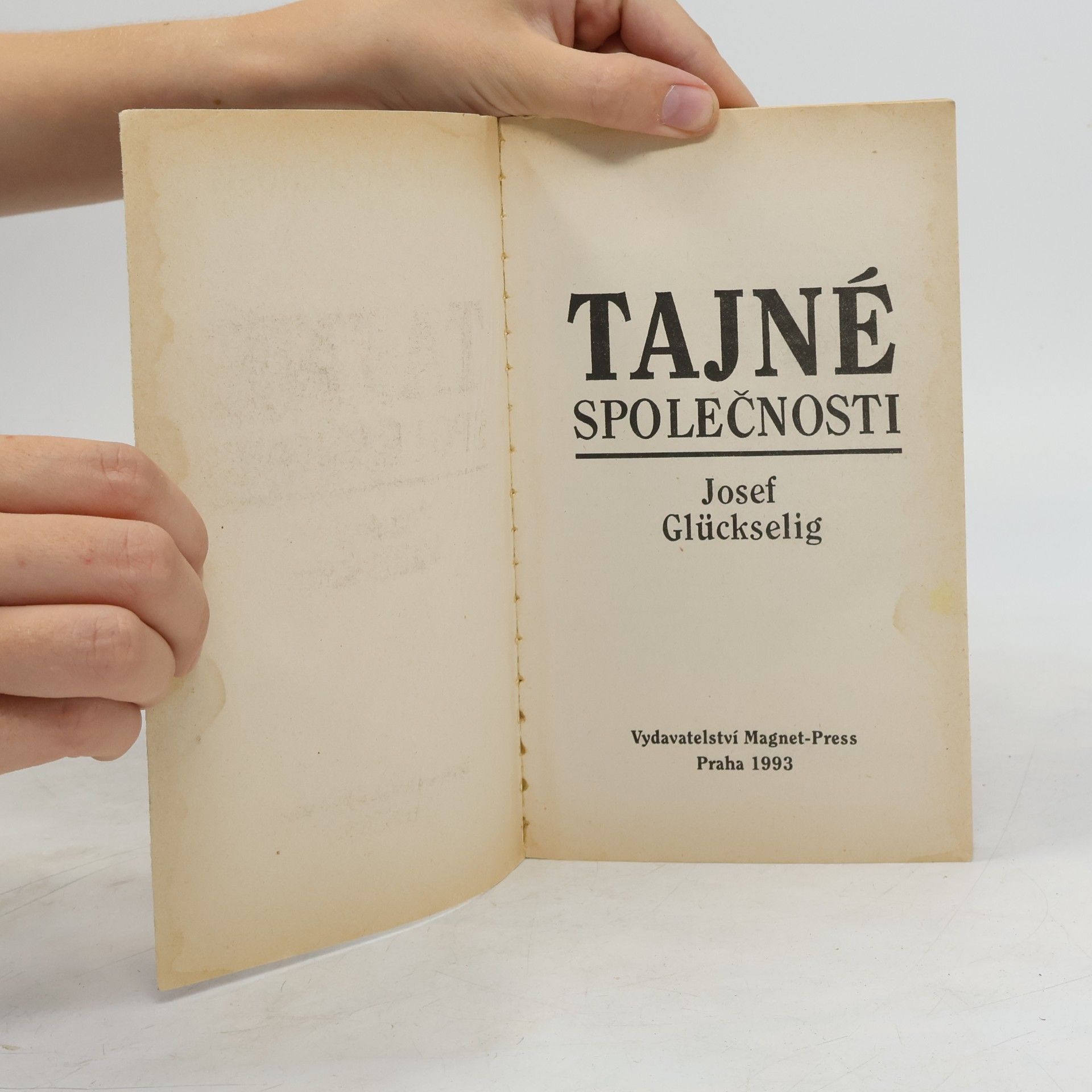 Josef Glückselig Tajné společnosti