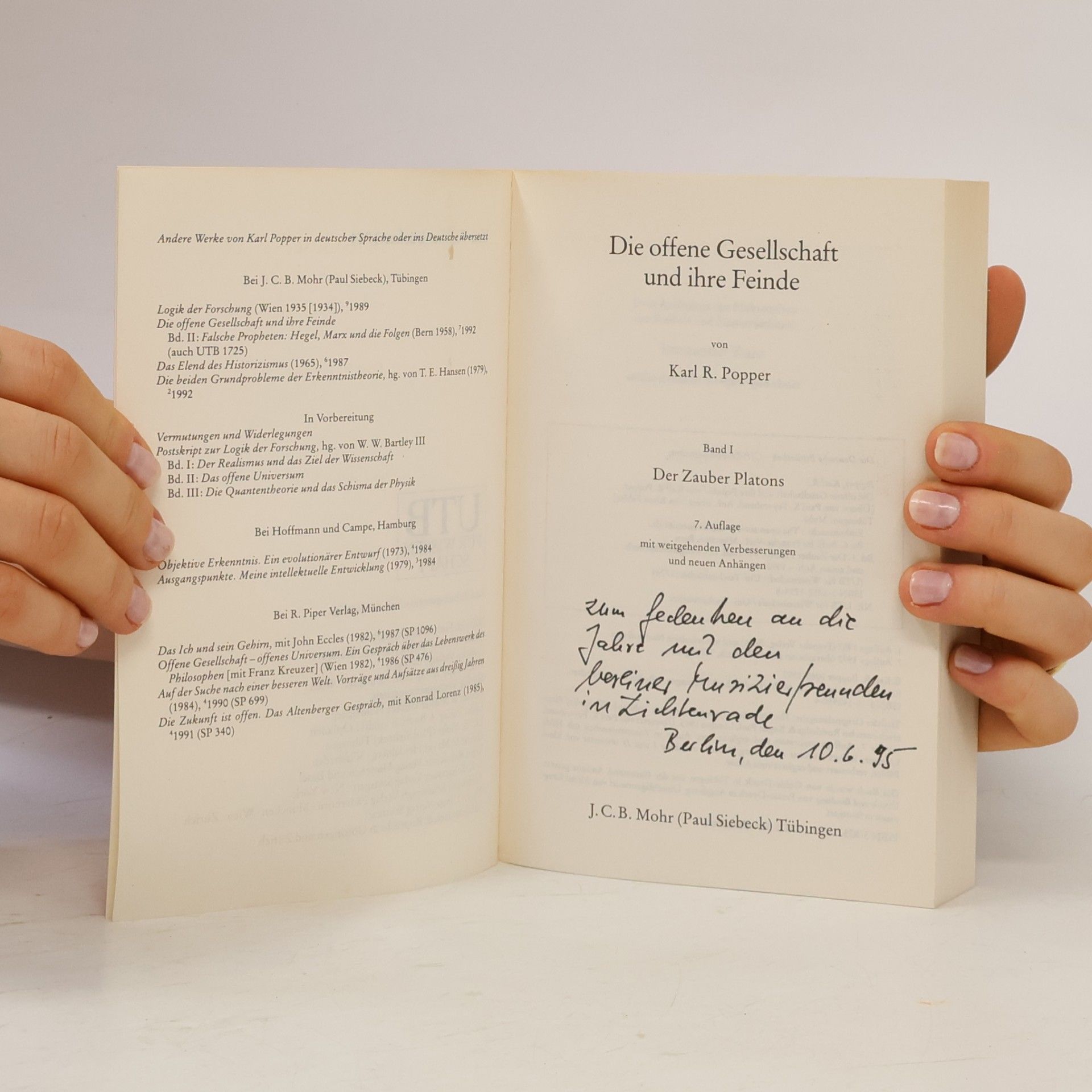 Karl Popper Die Offene Gesellschaft und Ihre Feinde 1