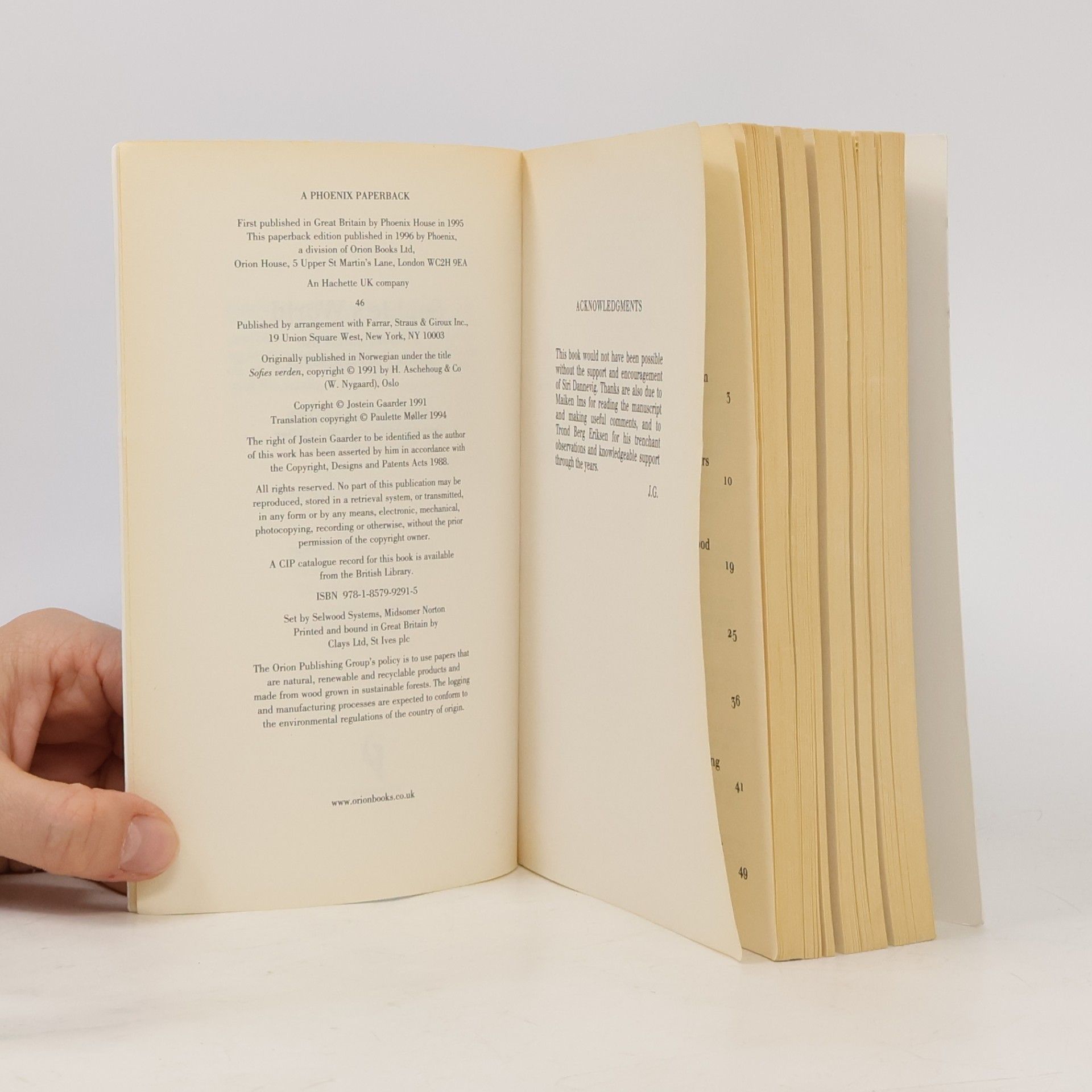 Jostein Gaarder Sophie's World