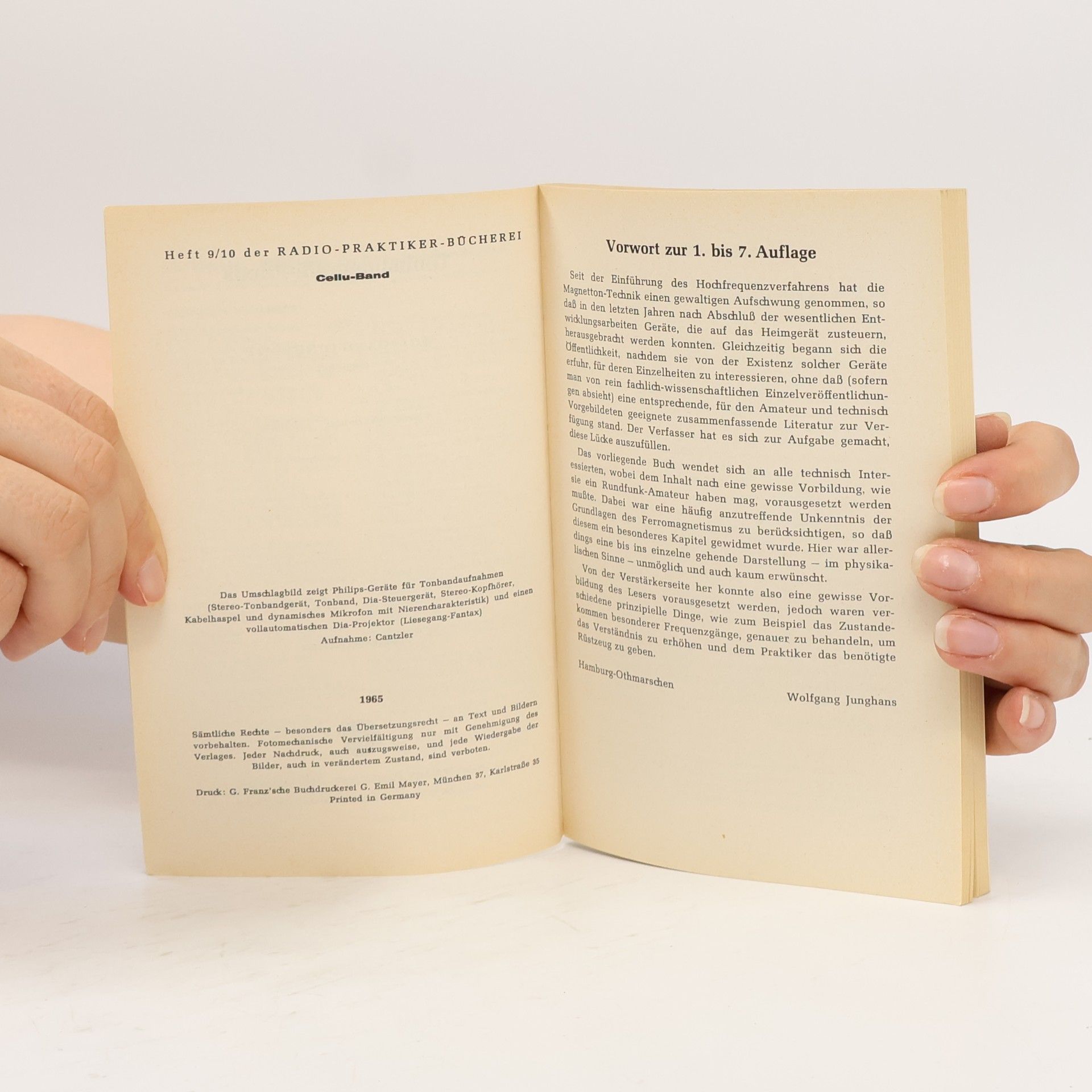 Wolfgang Junghans Tonbandgeräte-Praxis