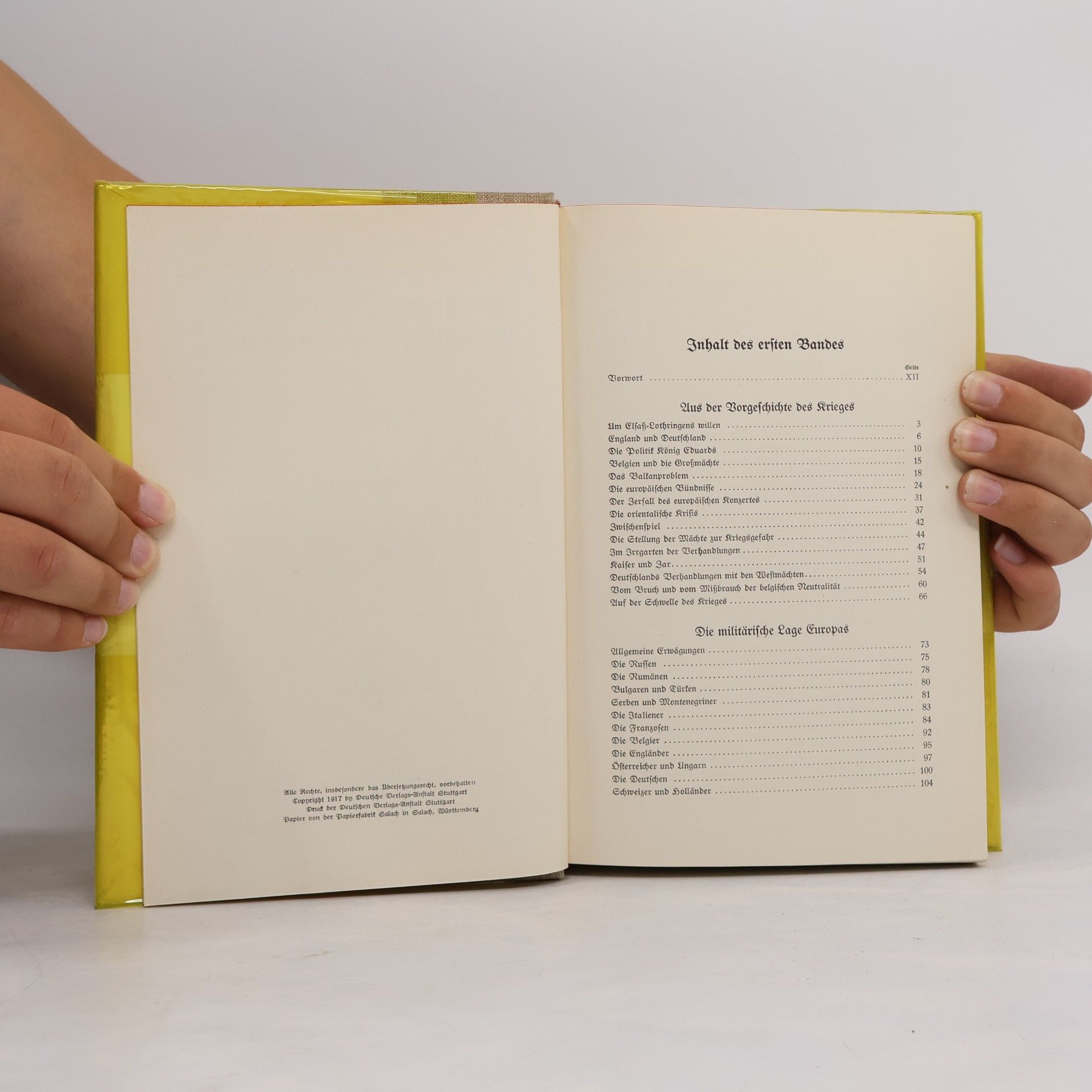 Hermann Stegemann Geschichte des Krieges I.