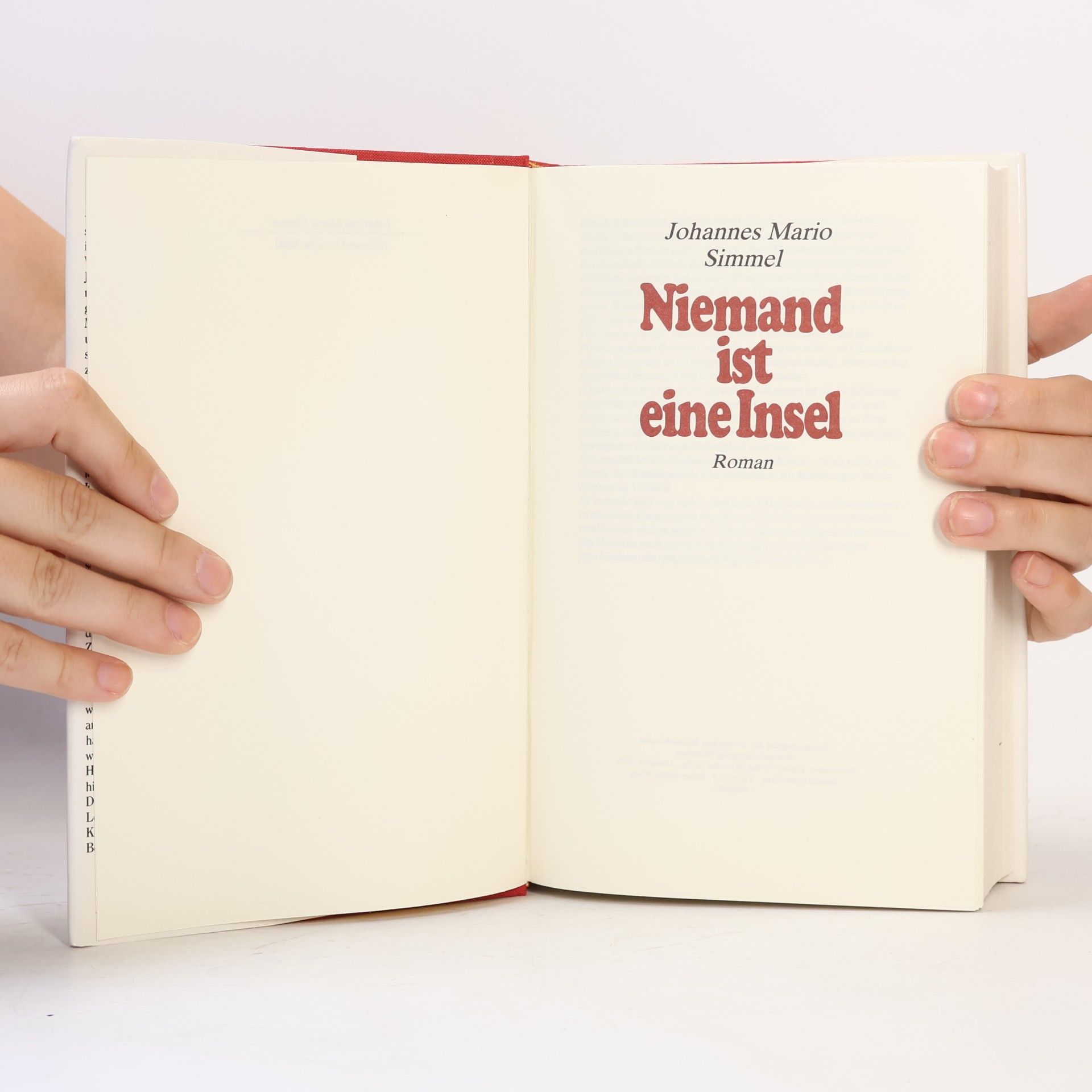 Johannes Mario Simmel Niemand ist eine Insel