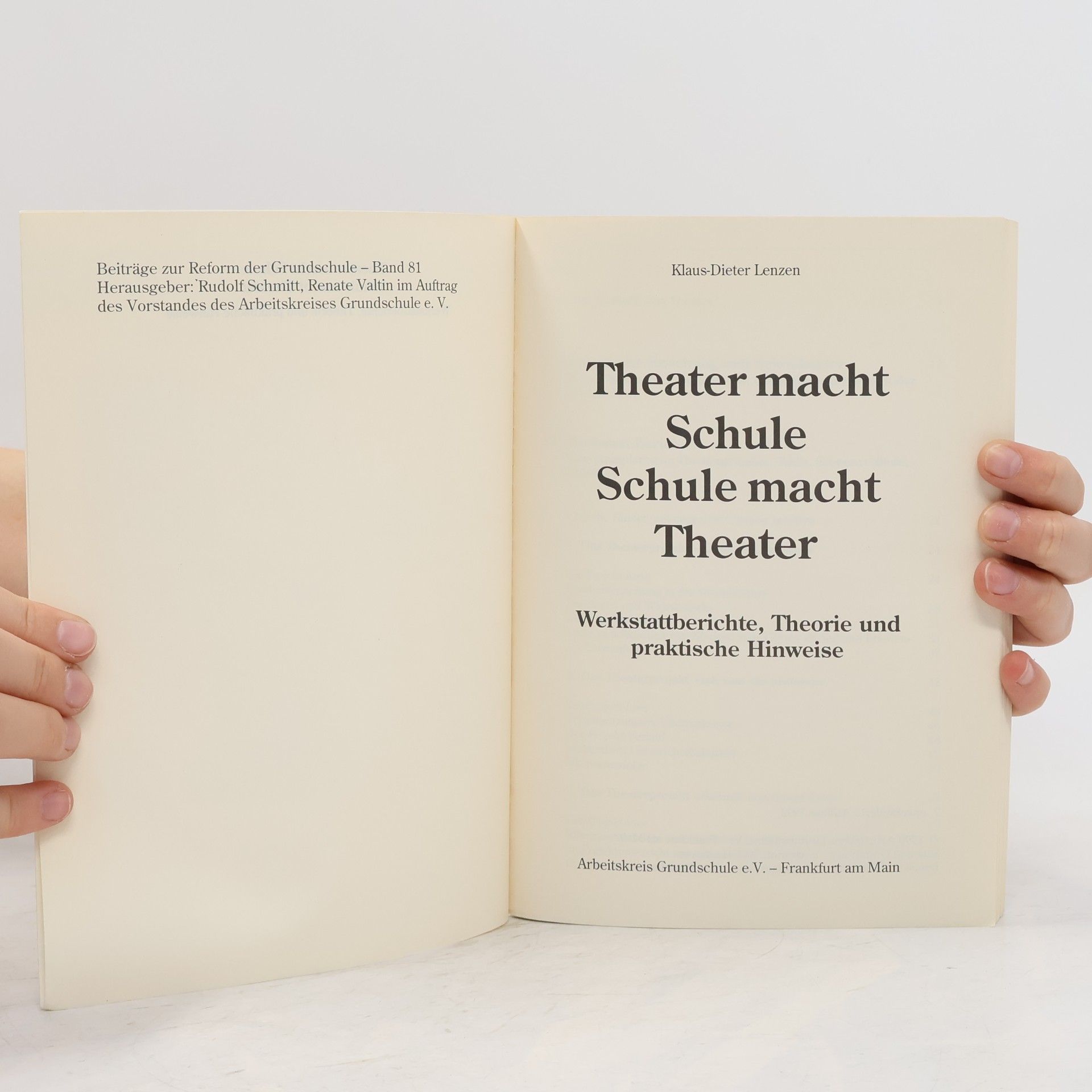Dieter Lenzen Theater macht Schule