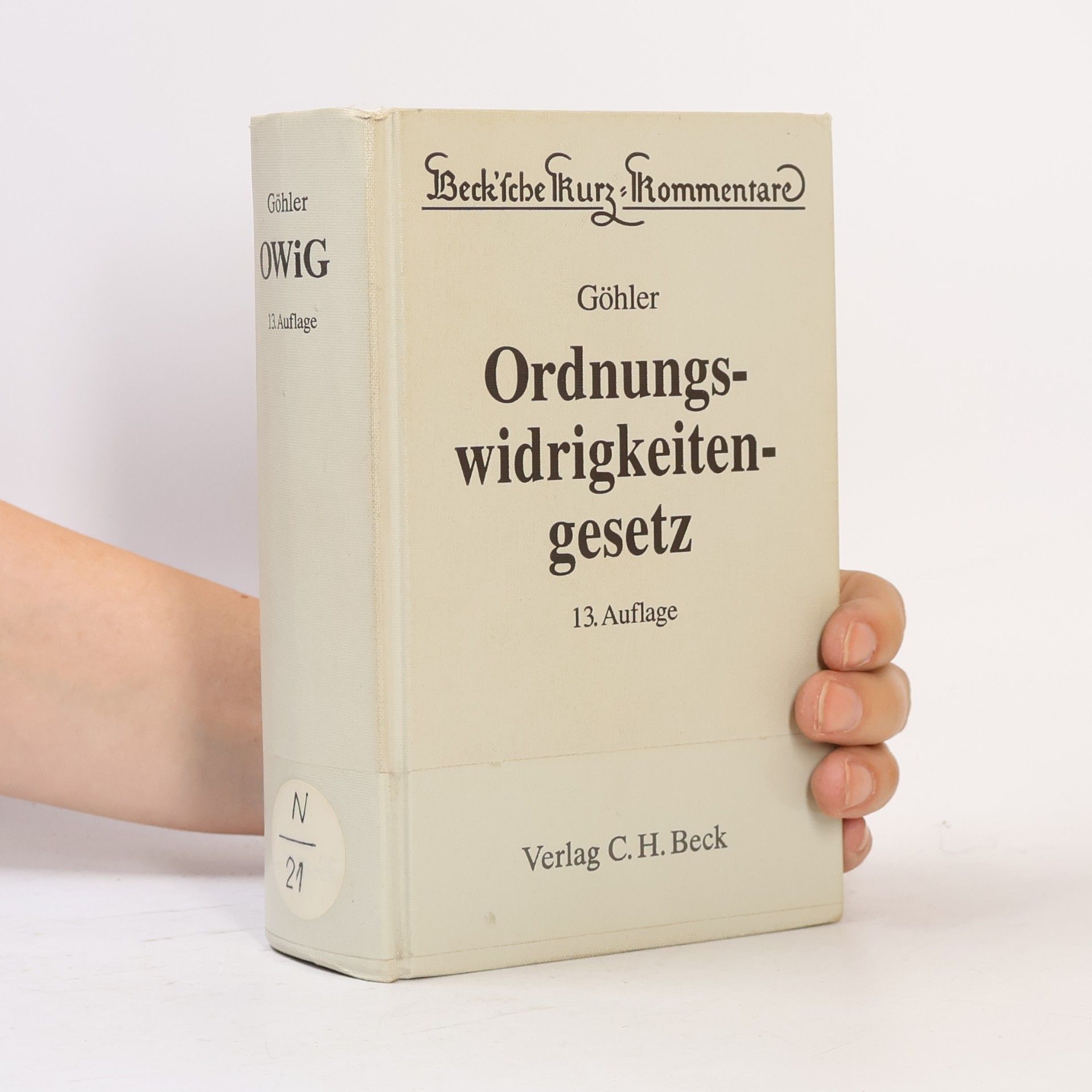 Erich Göhler Gesetz über Ordnungswidrigkeiten