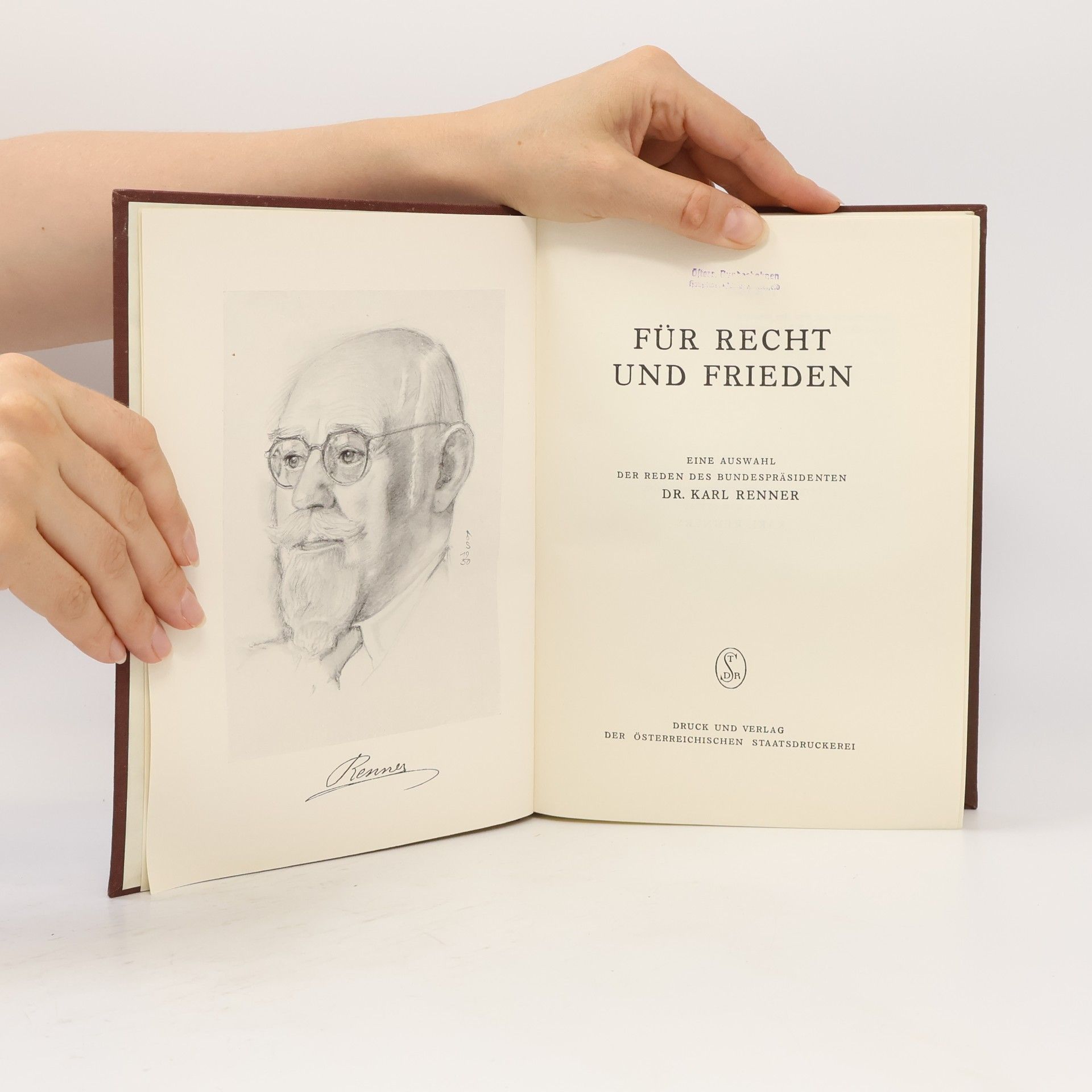Karl Renner Für Recht und Frieden