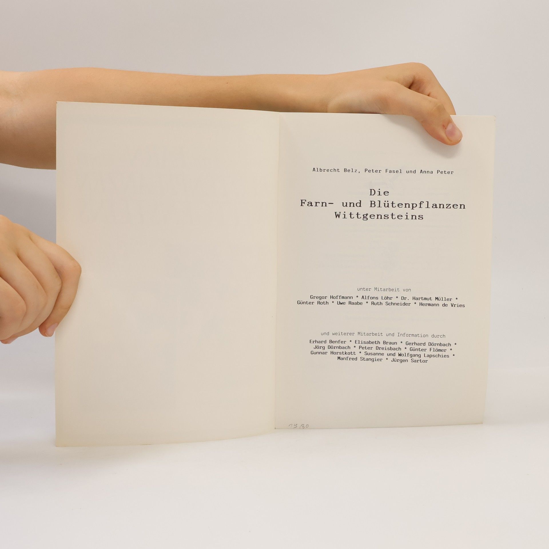 Albrecht Belz Die Farn- und Blütenpflanzen Wittgensteins