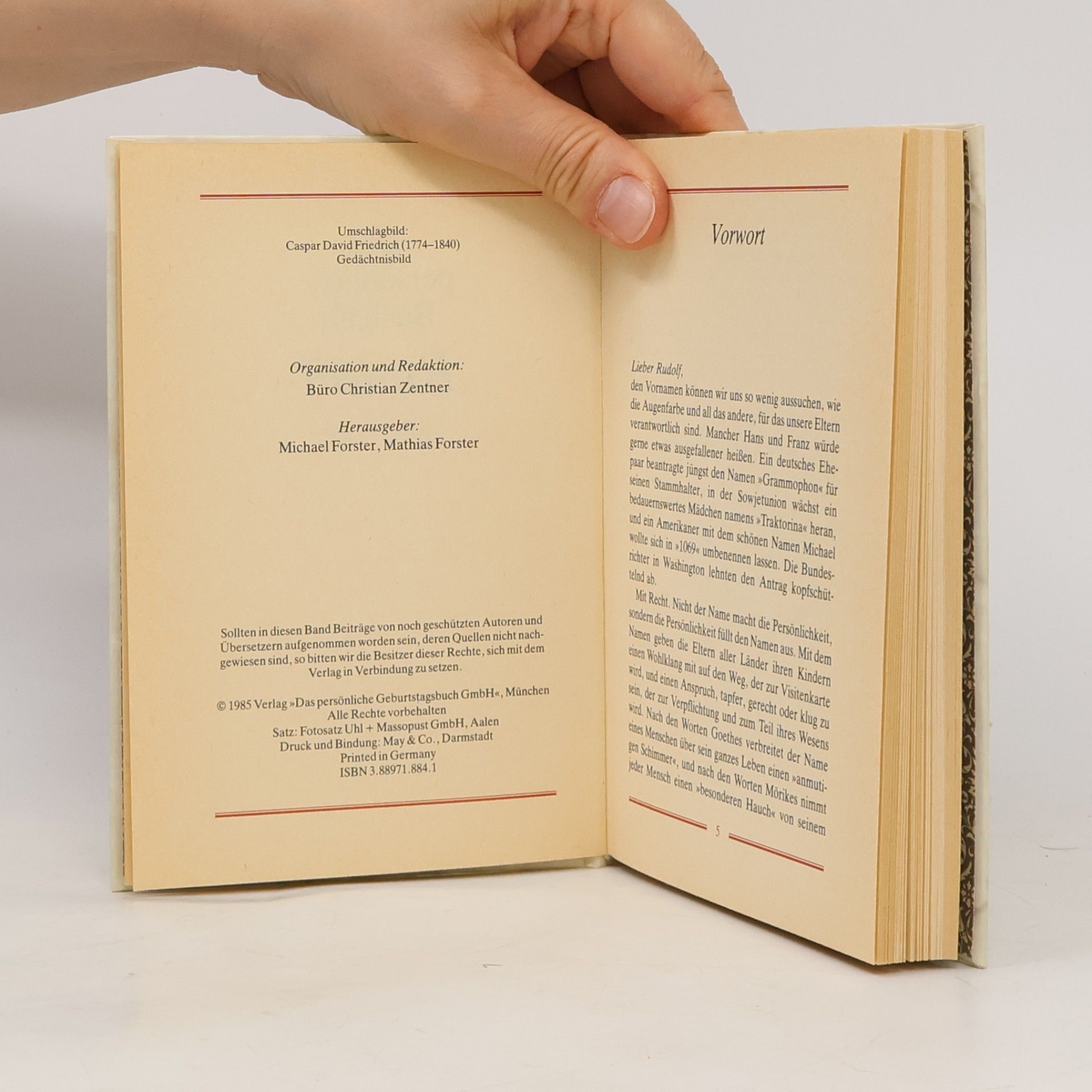 Das persönliche Buch für Rudolf